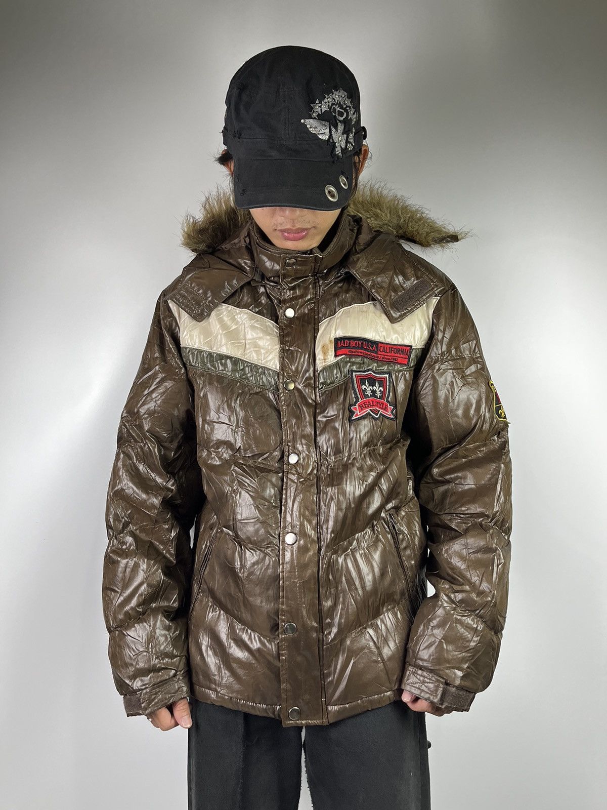 Japanese Brand Fur puffer jacket badboy ifsixwasnine style Size US L / EU 52-54 / 3 - 4 Thumbnail