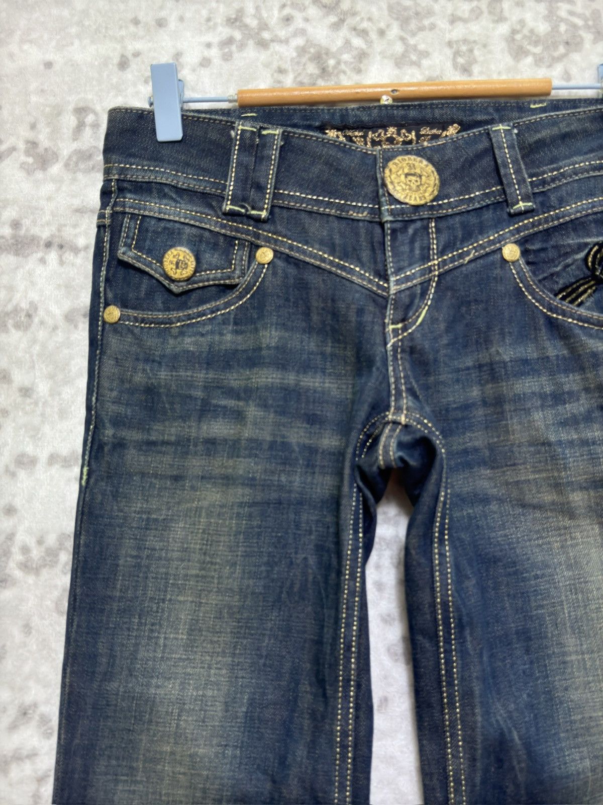 Hysteric Glamour Vintage Riobera Flared Low Rise Jeans Back Buckle Denim Size US 28 / EU 44 - 4 Thumbnail