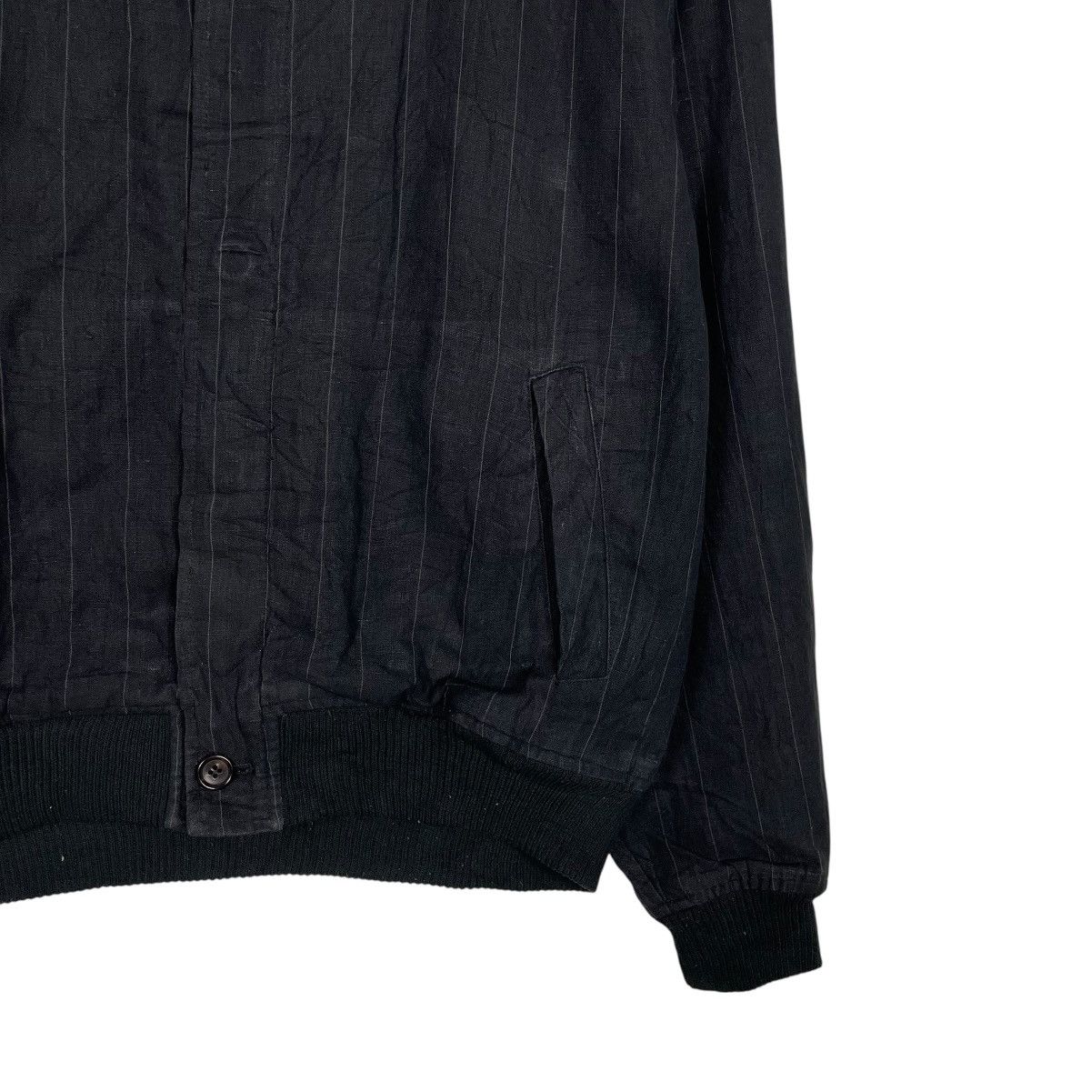 Comme des Garcons Homme Vintage 80s Comme Des Garcons Striped Linen Bomber Jacket Size US M / EU 48-50 / 2 - 4 Thumbnail