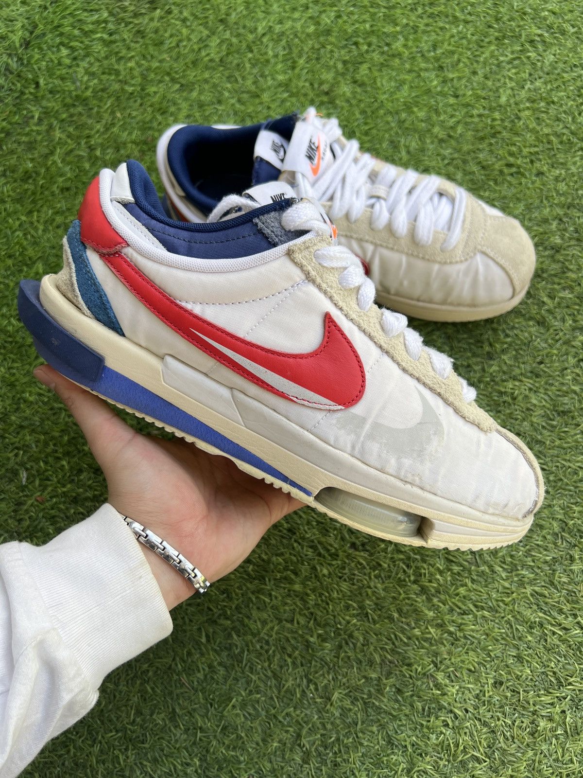 Nike × Sacai Nike x Sacai Zoom Cortez SP 'White Red' DQ0581-100 Size US 10.5 / EU 43-44 - 1 Thumbnail