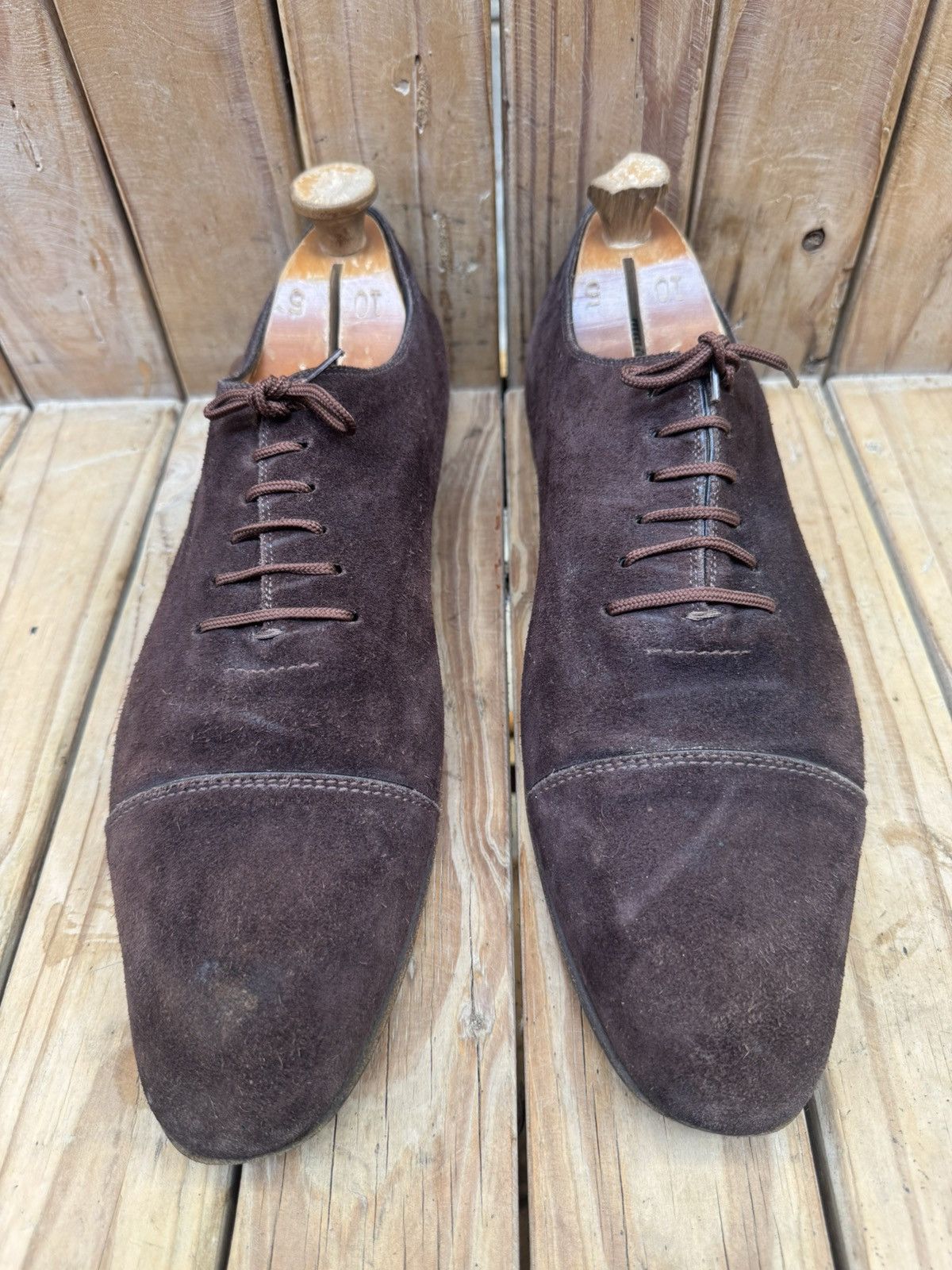Gucci Gucci brown suede Leather Men's Dress Shoes UK 10.5 EUR 44.5 Size US 11 / EU 44 - 2 Thumbnail