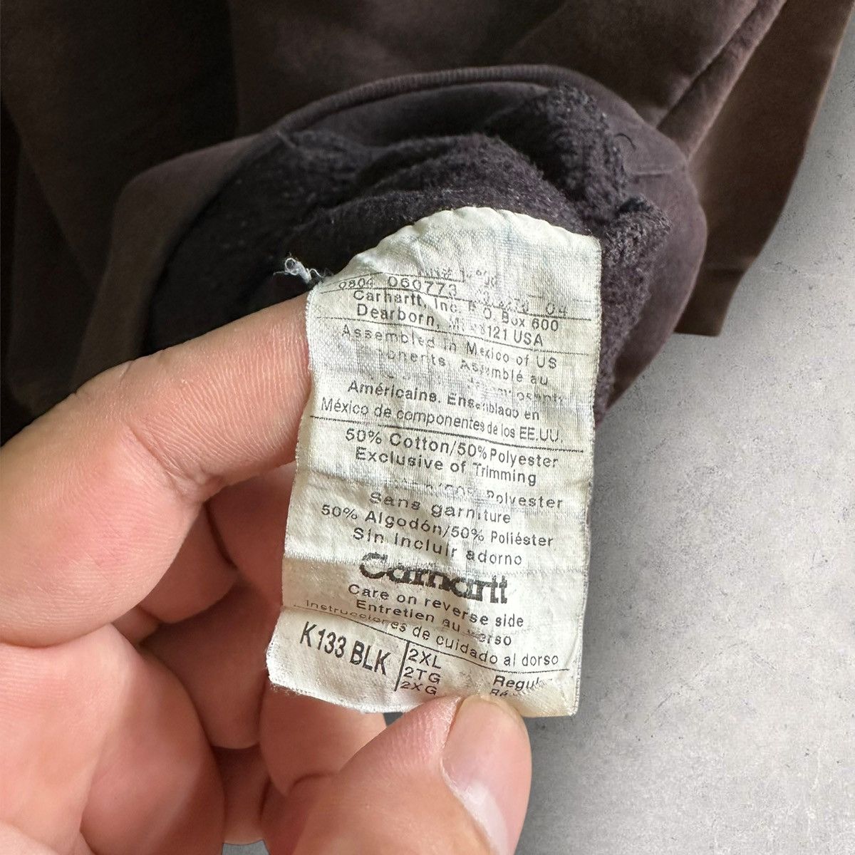 Carhartt × Vintage Vintage 80’s Carhatt Sunfaded Brown Oversized Sweatshirt Size US XXL / EU 58 / 5 - 6 Thumbnail