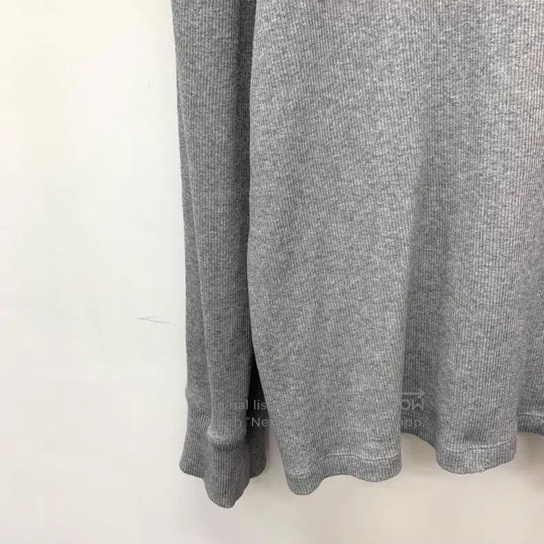 Loewe Loewe 24 Model Gray Logo Embroidered Cotton Crewneck Long Size S / US 4 / IT 40 - 4 Thumbnail