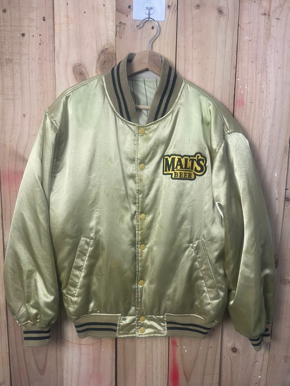 Designer × Vintage Vintage Malt’s beer Varsity Jacket Reversable Size US M / EU 48-50 / 2 - 2 Thumbnail