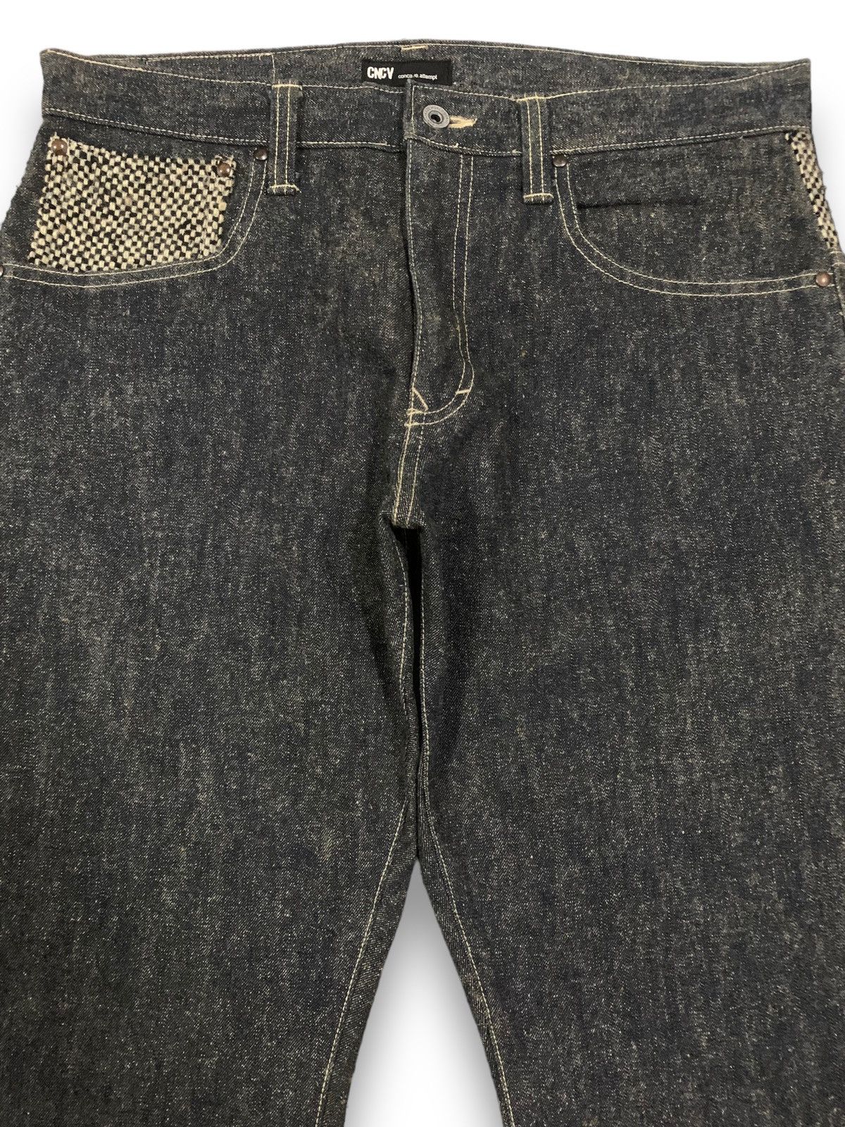 Kapital Japanese Brand CNCV Concave Attempt Faded Jeans like Kapital Size US 33 - 3 Thumbnail