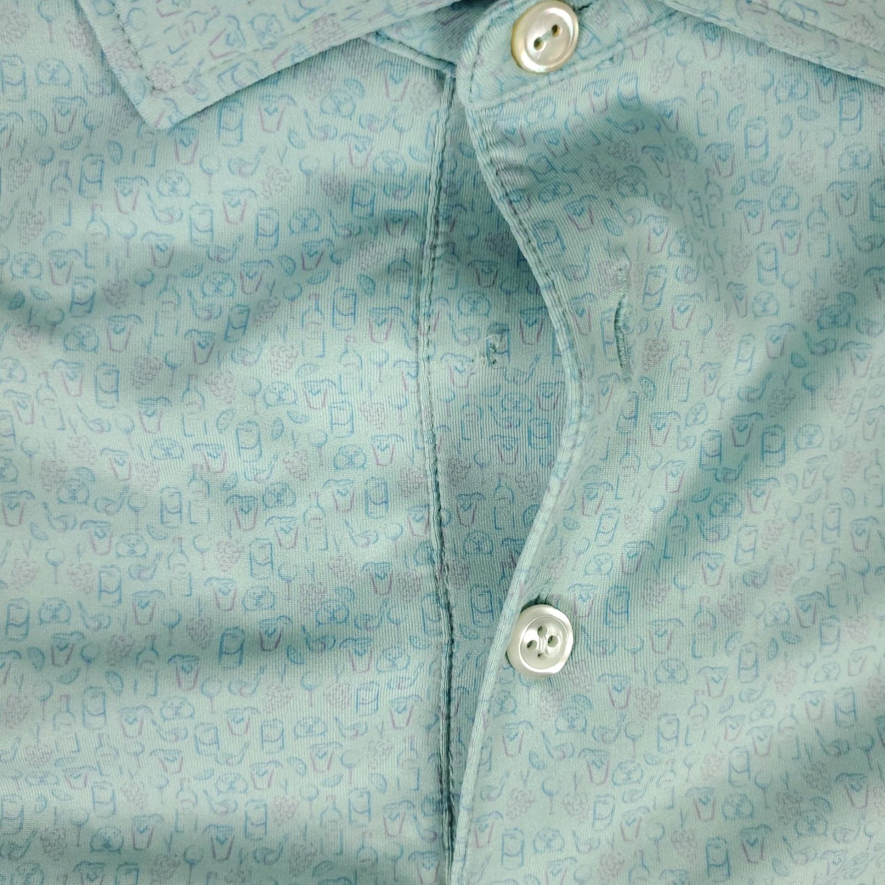 Peter Millar Peter Millar Polo Shirt Mens Large Blue Drink Print Summer Comfort STAINED Polo Mens Large Blue Drink Print Summer Comfort STAINED Size US L / EU 52-54 / 3 - 3 Thumbnail