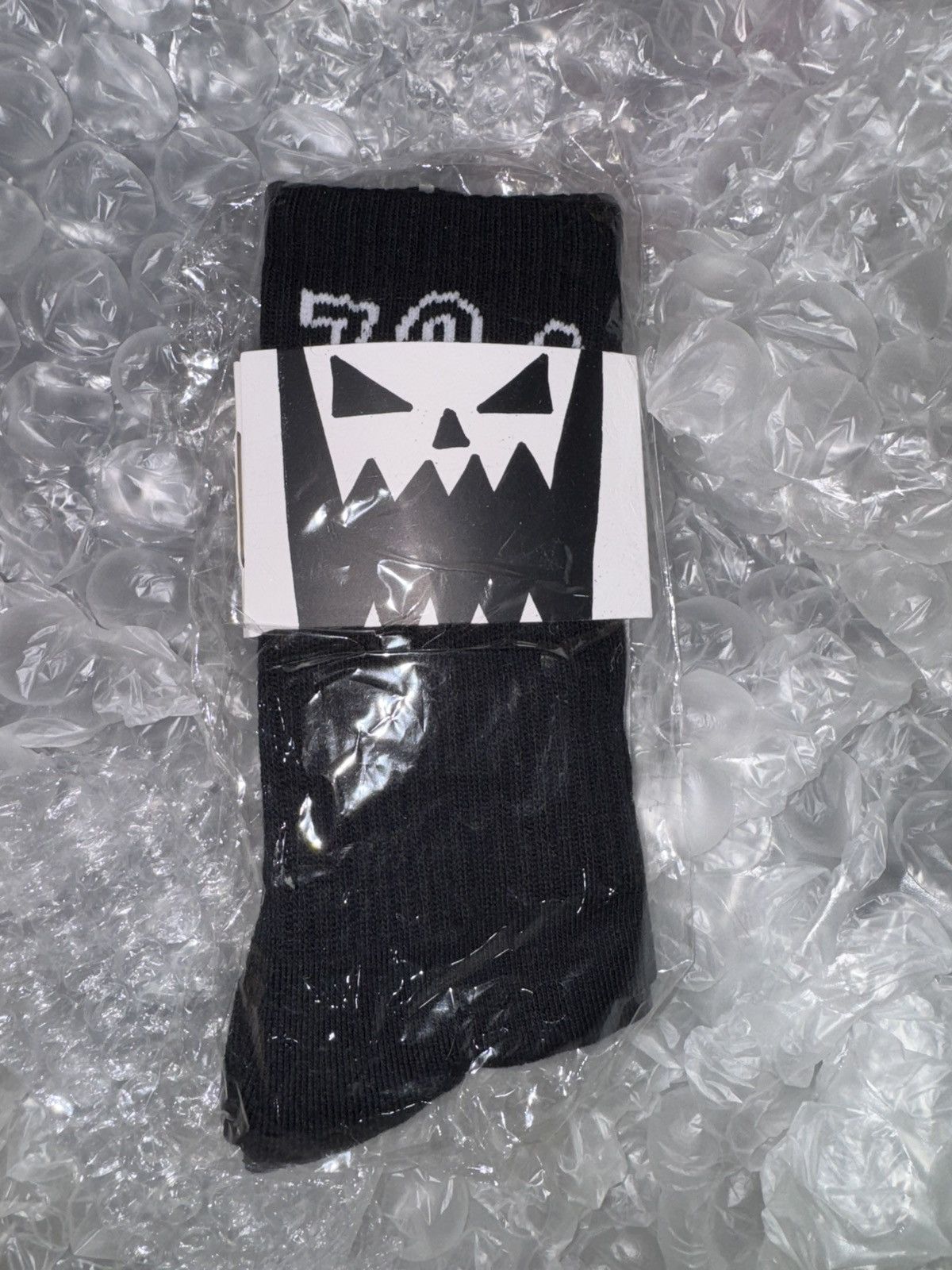 Asspizza Asspizza Pumpkin Face Logo Socks Black Size ONE SIZE - 1 Thumbnail