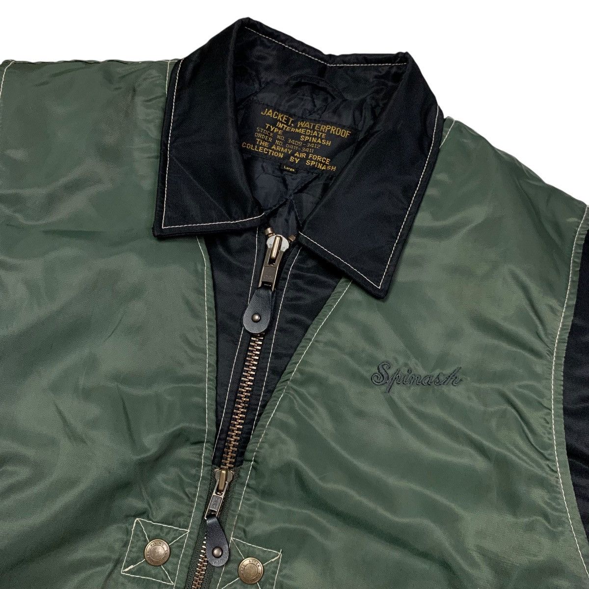 Japanese Brand Spinash Army Air Force Military Bomber Jacket Size US L / EU 52-54 / 3 - 11 Thumbnail