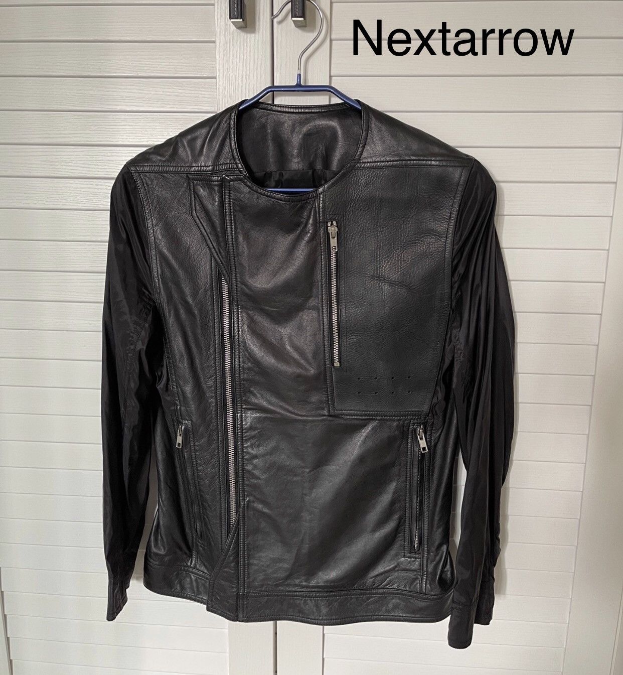 ジャケット・アウター Rick Owens Lamb leather Rick Owens Lamb Leather Single Riders Blouson Jacket men USA