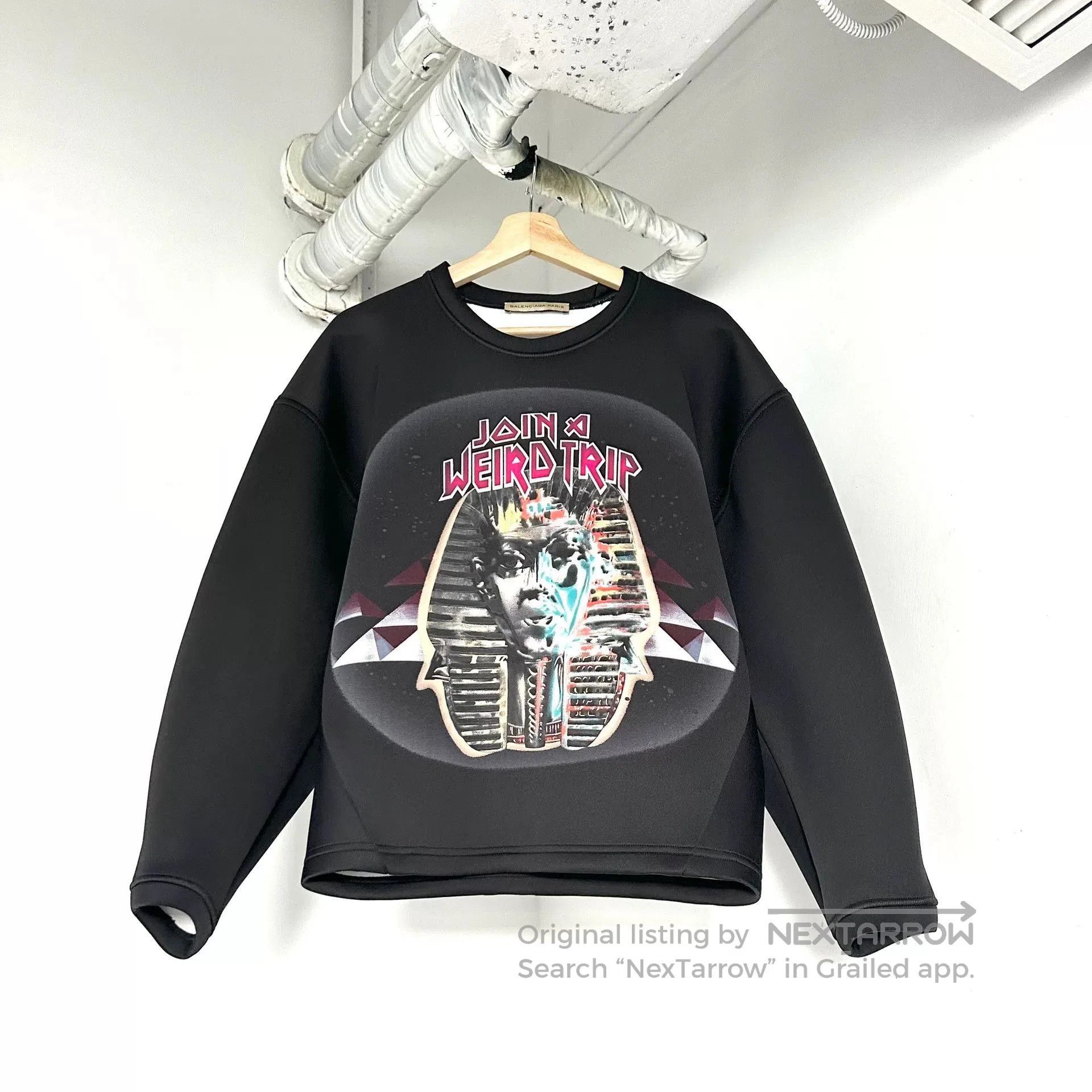 Balenciaga Balenciaga Space Cotton Pharaoh Print Sweatshirt. Size US XXS / EU 40 - 1 Thumbnail