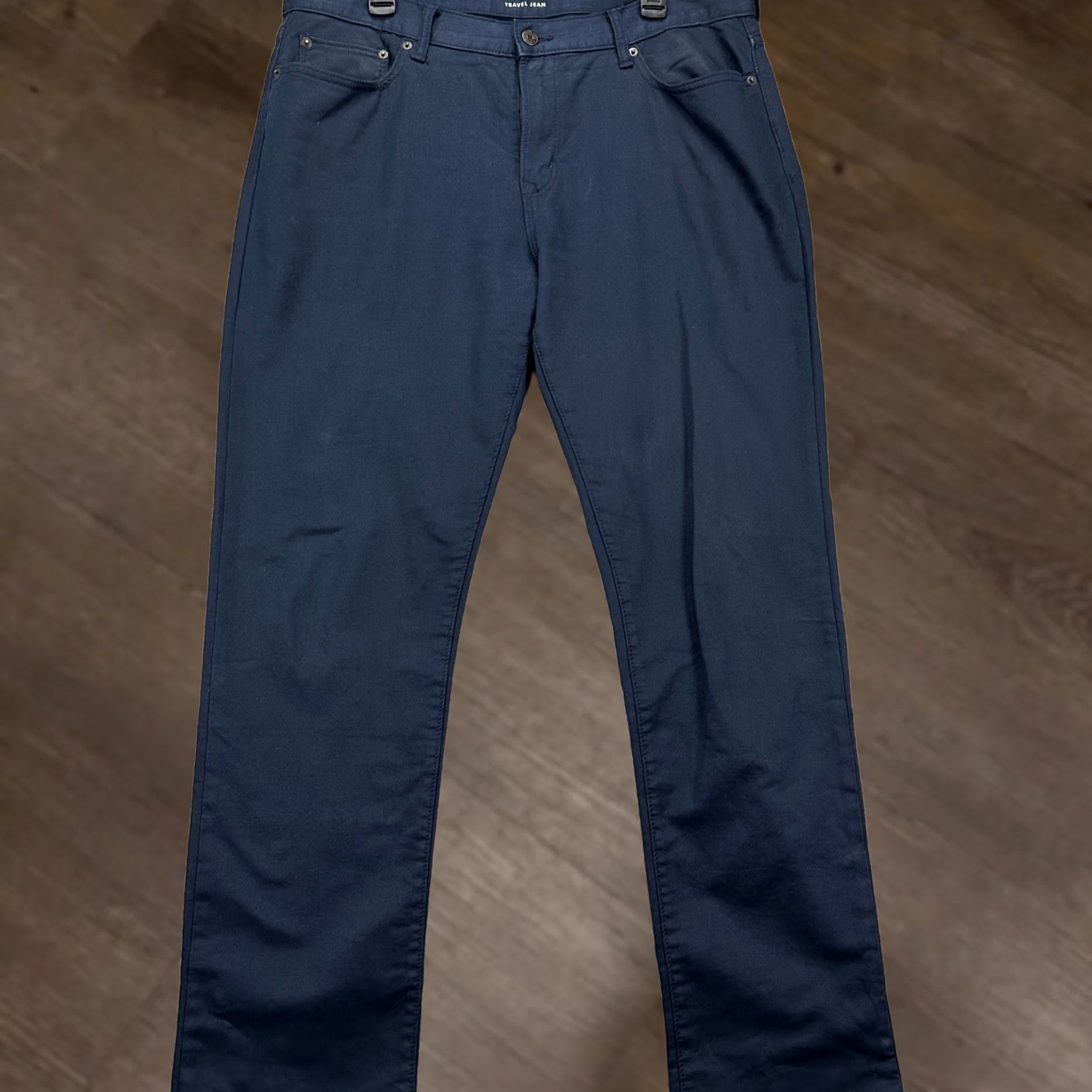 Banana Republic Banana Republic Travel Jeans Mens 36X34 Blue Slim Fit Straight Leg Denim Stretch Size US 36 / EU 52 - 1 Thumbnail