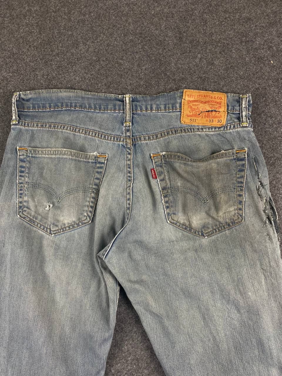 Levi's levis 511 slim distressed denim nice design Size US 36 / EU 52 - 3 Thumbnail
