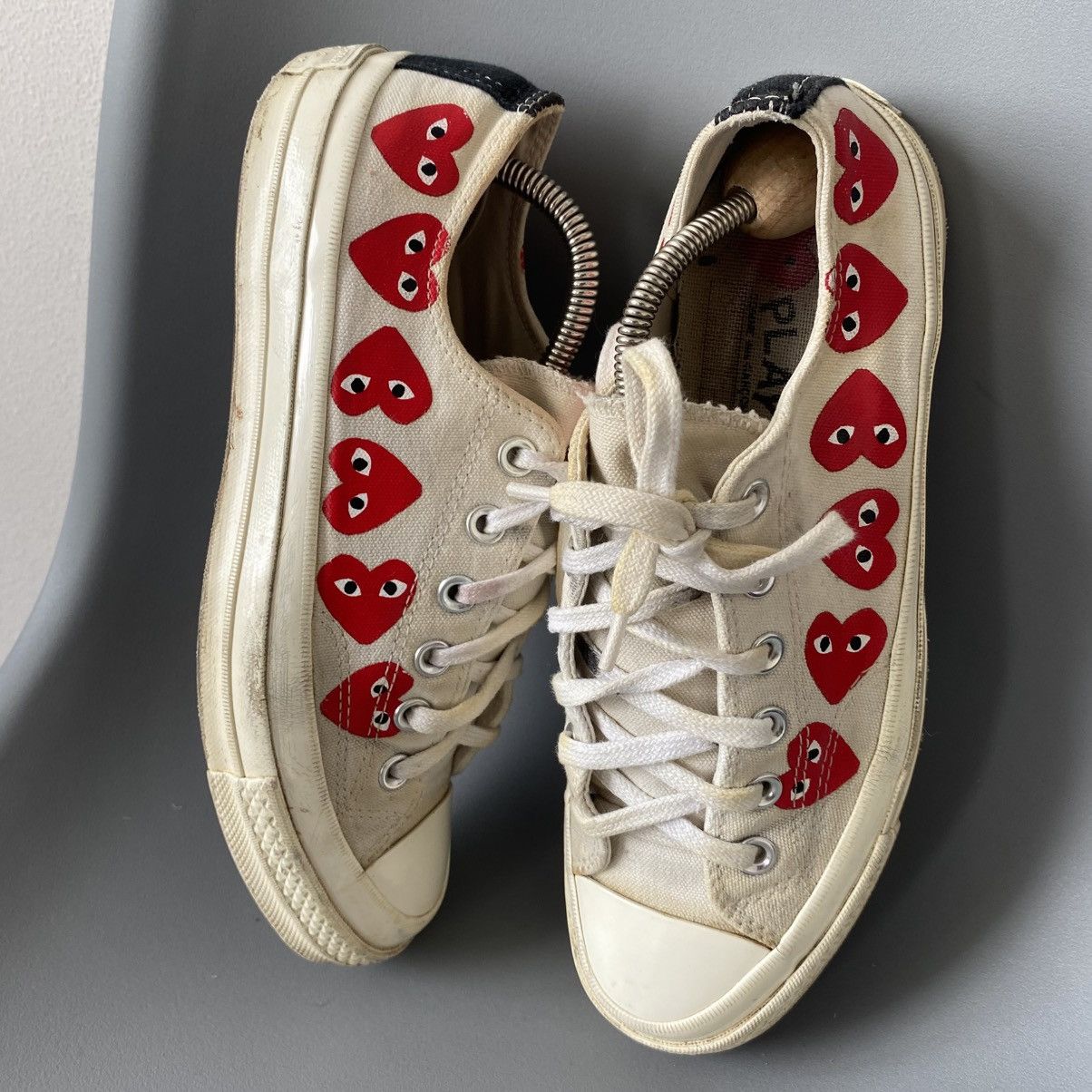 Comme des Garcons PLAY Vintage Play Comme Des Garçons Monogrammed y2k shoes Size US 7 / EU 40 - 2 Thumbnail
