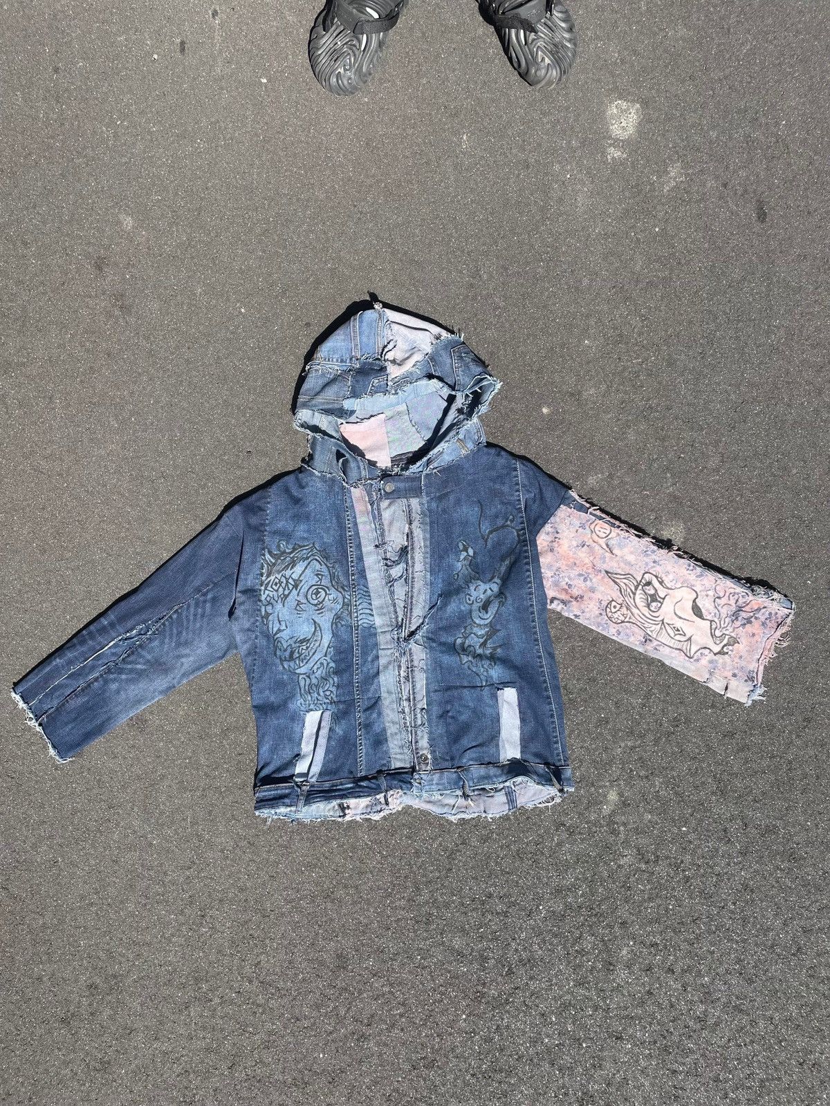 Japanese Brand × Vintage Denim Button Up Hoodie Size US M / EU 48-50 / 2 - 1 Thumbnail