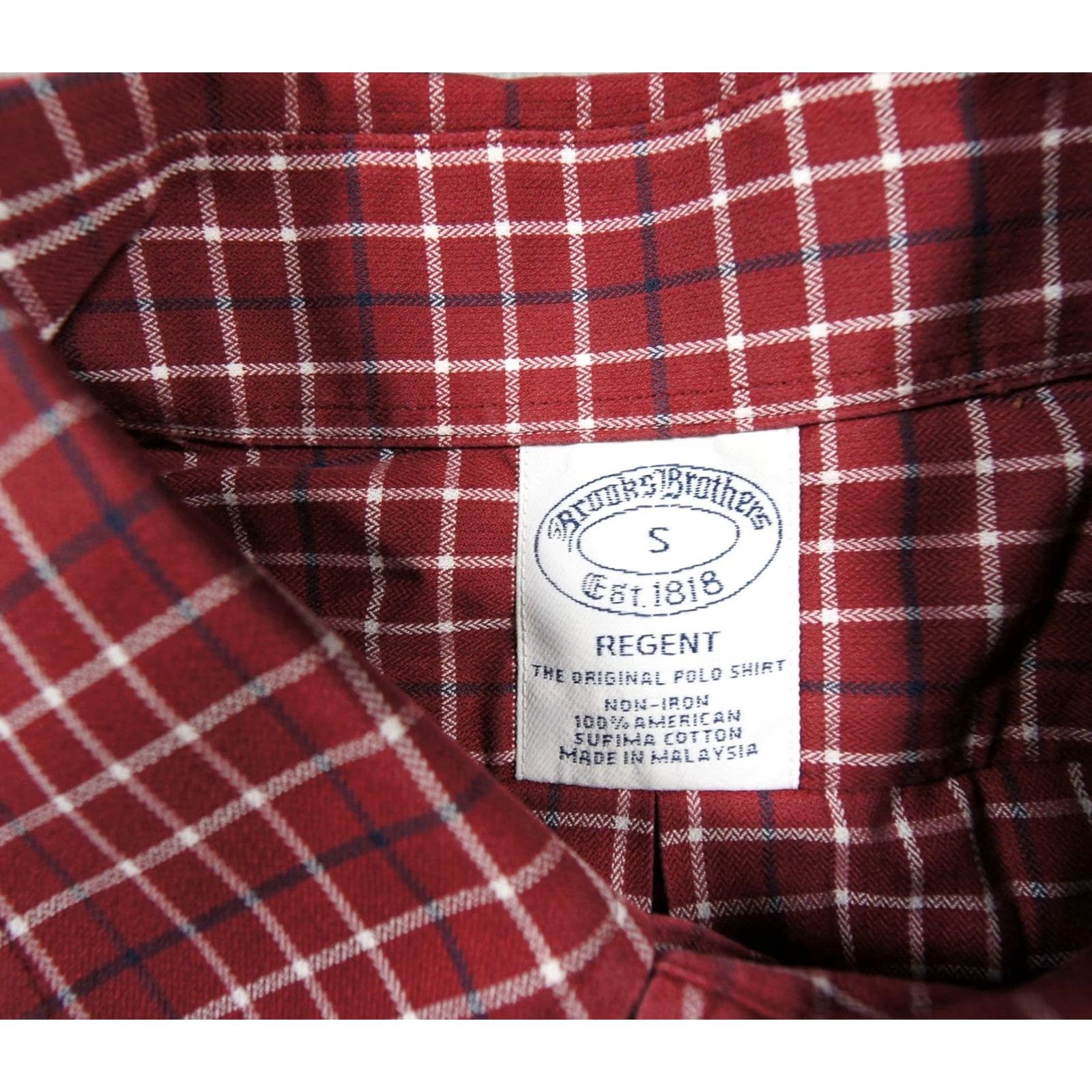 Brooks Brothers Brooks Brothers Shirt Mens Small Red Button Down Regent Check Supima Cotton Size US S / EU 44-46 / 1 - 5 Thumbnail