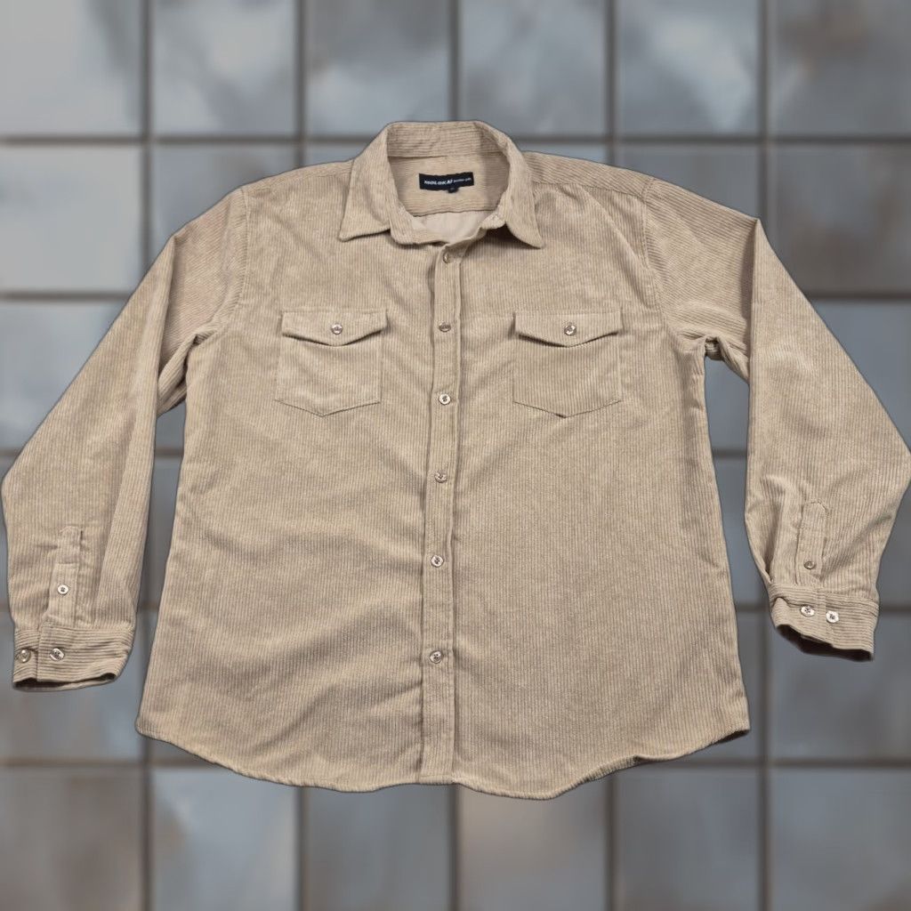 CO VINTAGE Molokai Surf Co Button Up Shirt Flannel Mens XL Tan Corduroy Long Sleeve Casual Size US XL / EU 56 / 4 - 1 Thumbnail