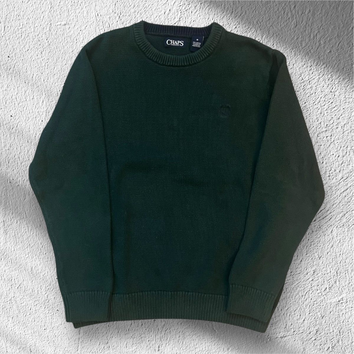 Chaps Vintage Chaps Ralph Lauren Green Knit Sweater – Medium Size US M / EU 48-50 / 2 - 1 Thumbnail