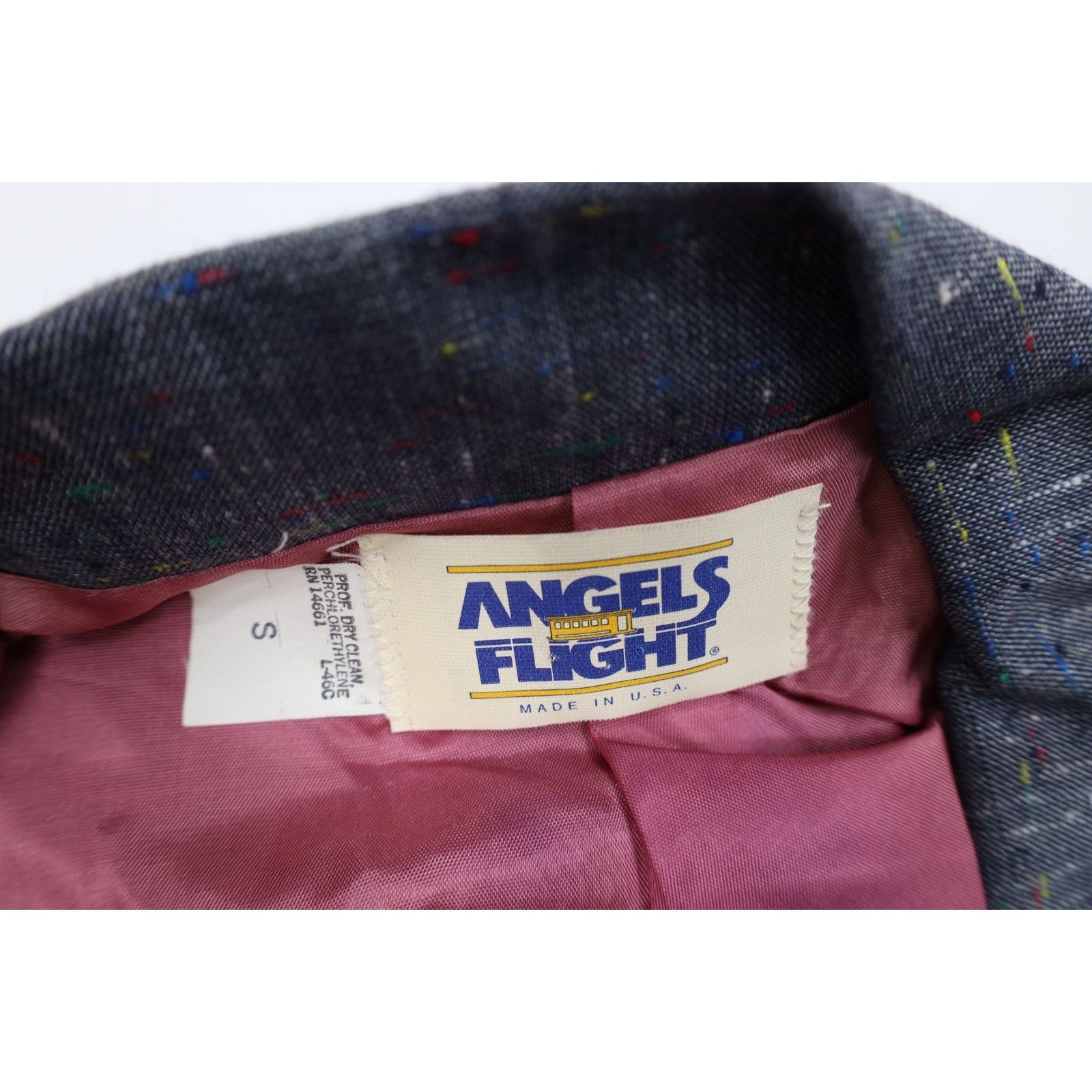 Vintage Vintage 70s Rockabilly Rainbow Atomic Fleck Suit Size 36R - 5 Thumbnail