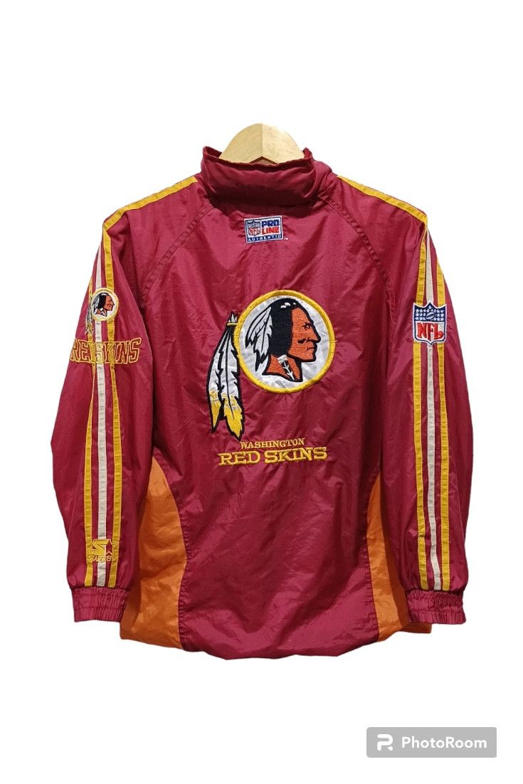 image of VTG 90's Starter Nfl Washington Redskins Satin Bomber Jacket, Men's (Size XL)