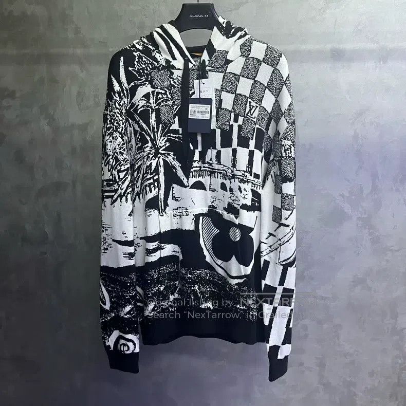 Louis Vuitton Louis Vuitton Black Parisian collage jacquard hoodie Size US XXL / EU 58 / 5 - 1 Thumbnail