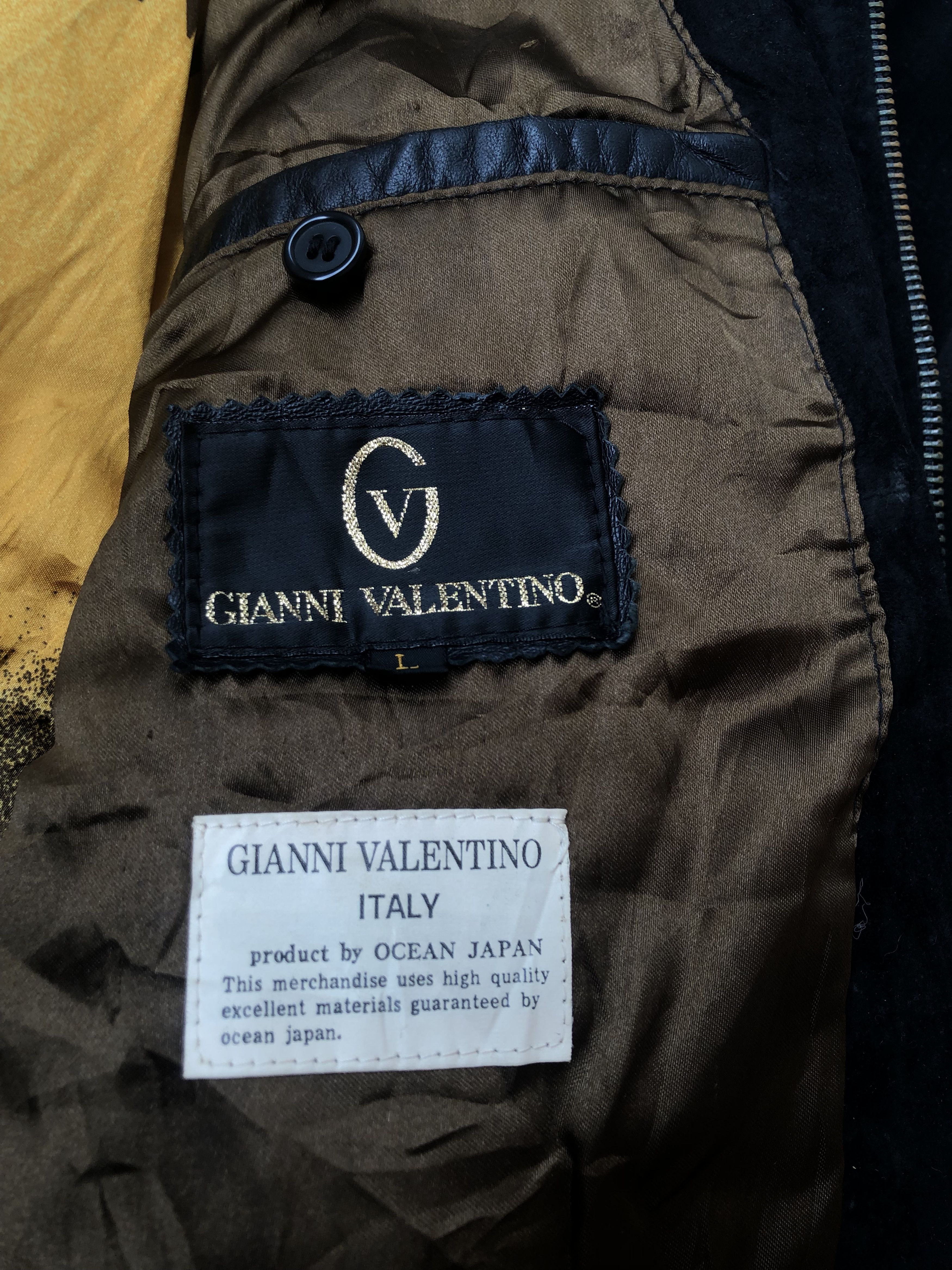 Gianni Valentino × Valentino × Vintage Vintage GIANNI VALENTINO Italy Suede Leather Bomber Jacket Size US L / EU 52-54 / 3 - 7 Thumbnail