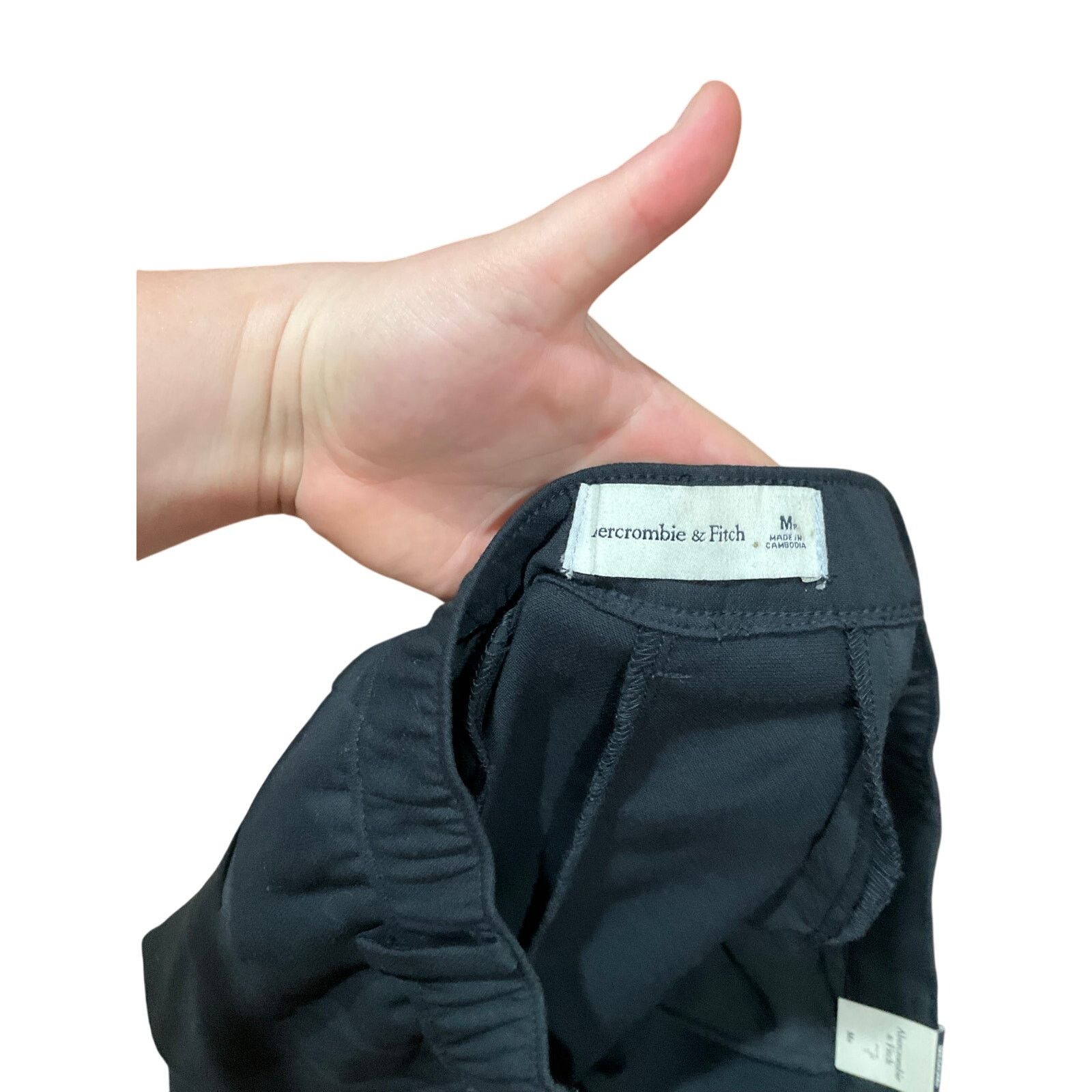 Abercrombie & Fitch Abercrombie & Fitch Trouser Pants Women Medium Black NWT Size 30" / US 8 / IT 44 - 3 Thumbnail