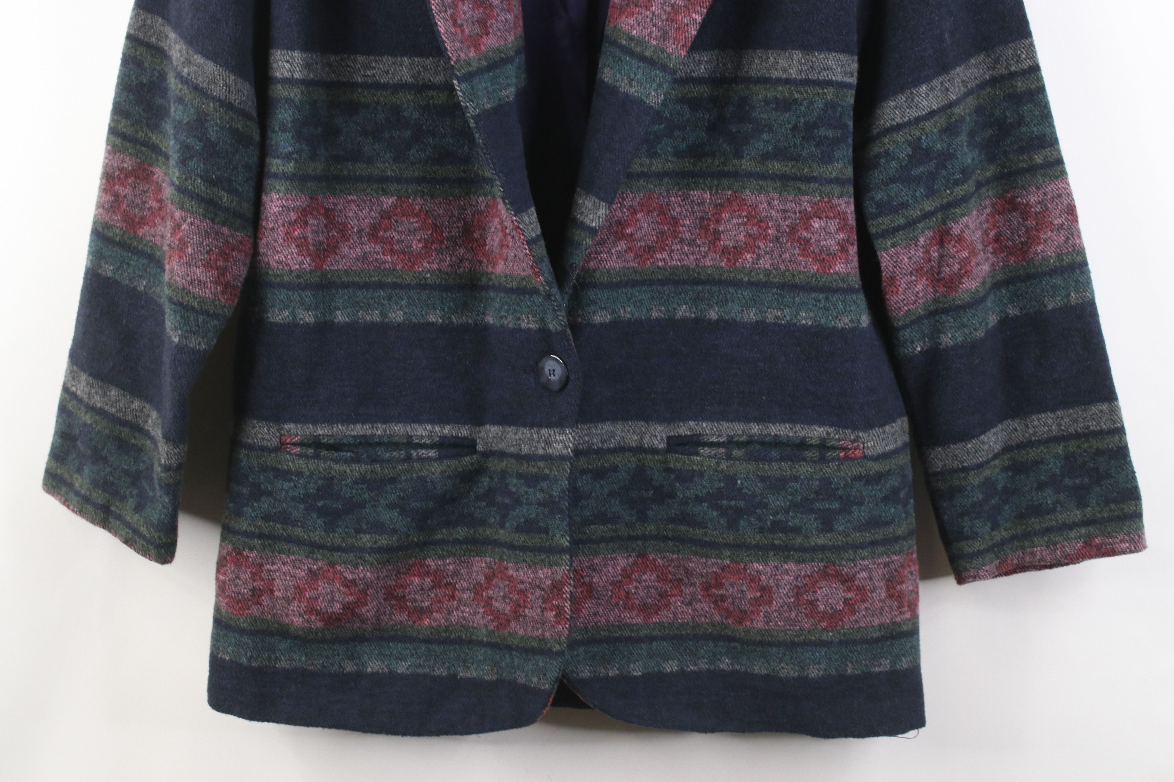 Vintage Vintage 90s Streetwear Southwestern Blazer Jacket USA Size M / US 6-8 / IT 42-44 - 3 Thumbnail