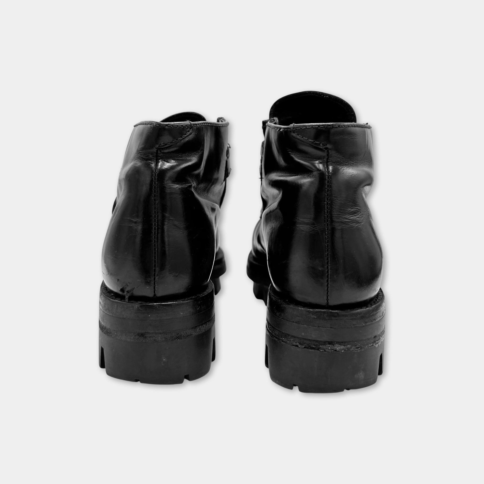 Prada Prada Platform Black Derby Shoes Size US 8 / IT 38 - 6 Thumbnail
