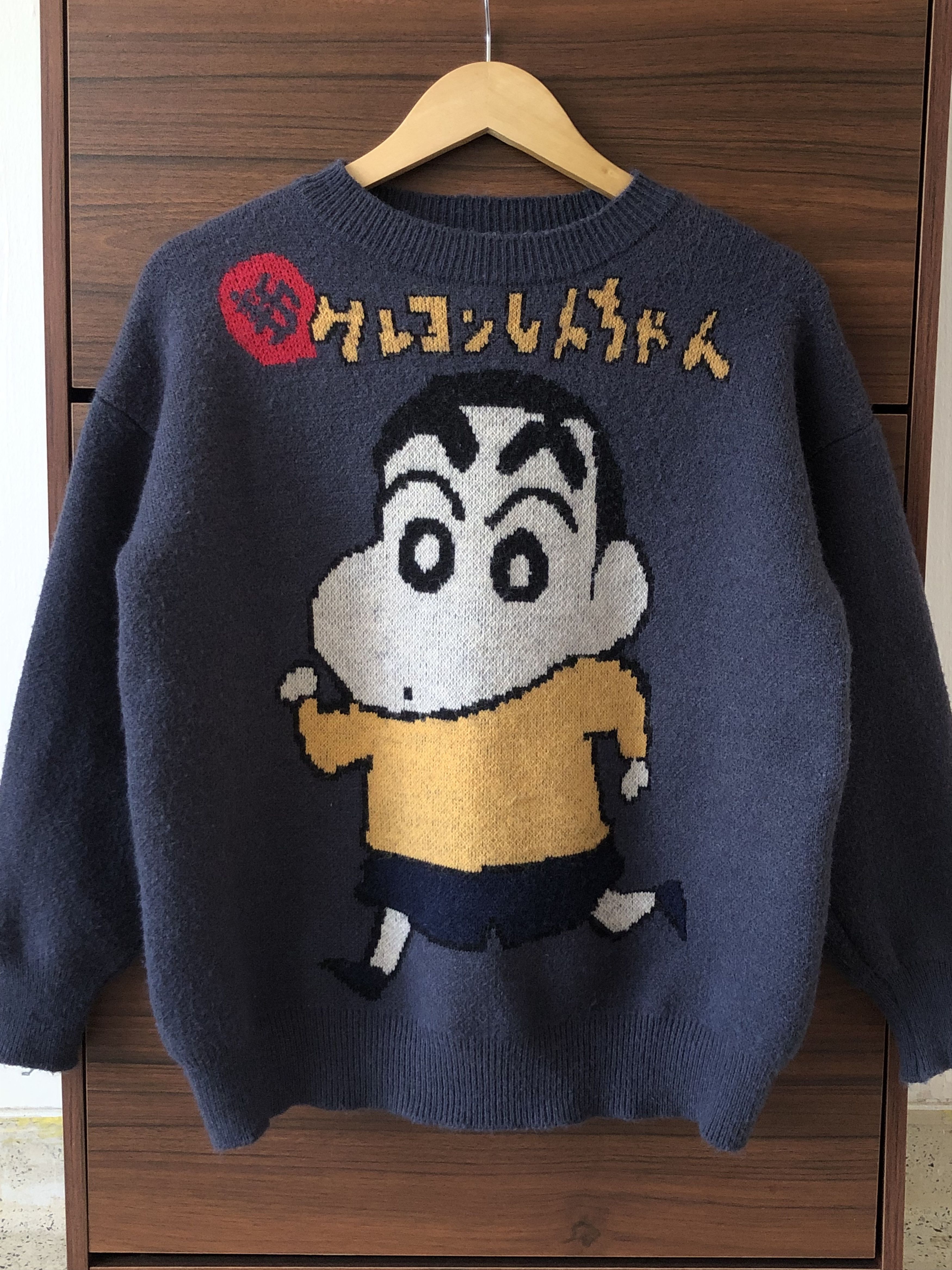 Anime VINTAGE CRAYON SHIN-CHAN HANDKNIT WOOL JUMPER Size M / US 6-8 / IT 42-44 - 3 Thumbnail