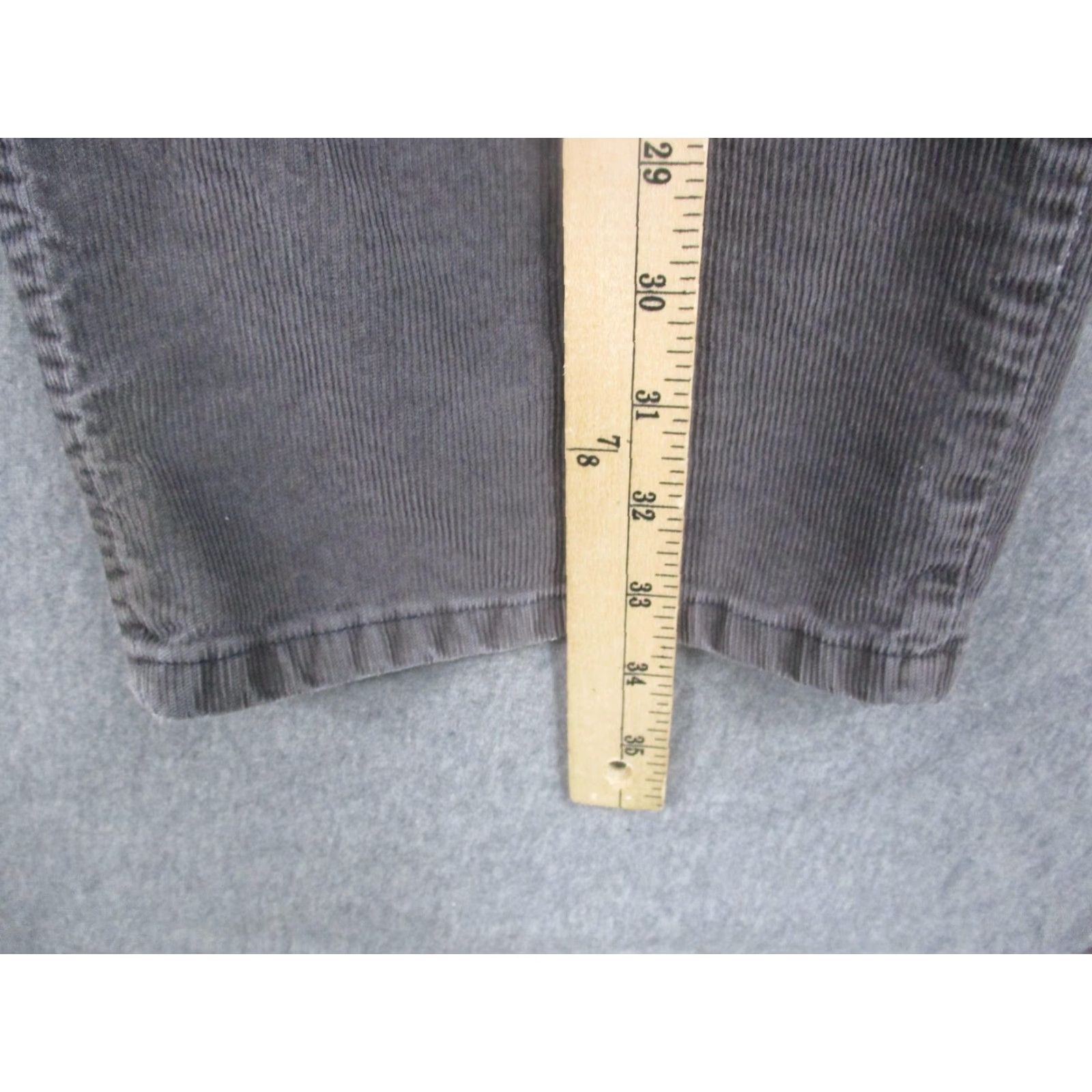 Bills Khakis Bills Khakis Jeans Mens 37x32 Gray Corduroy 5 Pocket Straight Leg Stretch Size US 37 - 5 Thumbnail