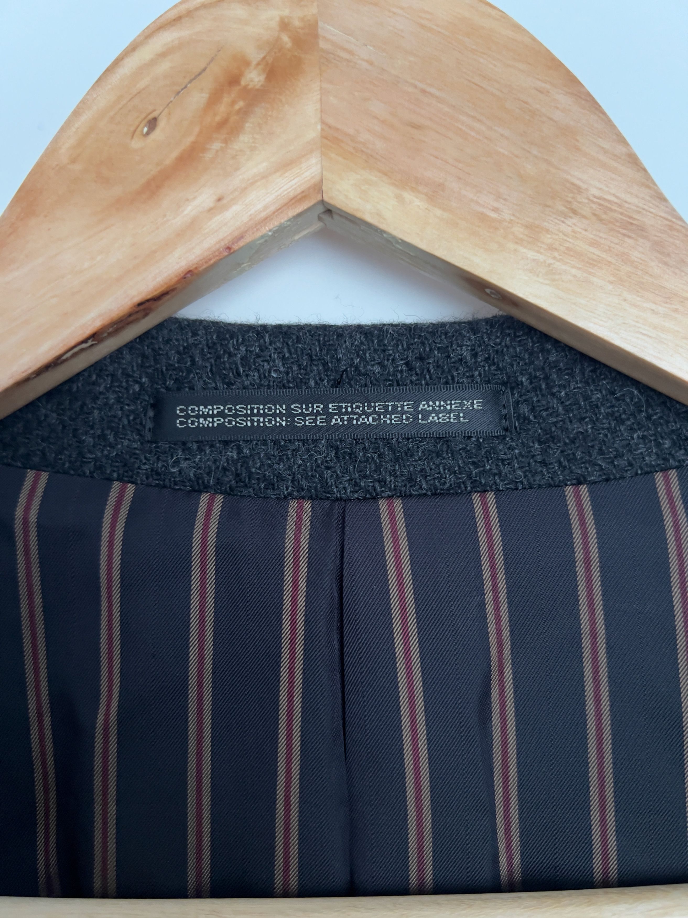 Yohji Yamamoto Yohji Yamamoto Pour Homme Dobby Tweed Peak Lapel Long Coat Size US L / EU 52-54 / 3 - 5 Thumbnail