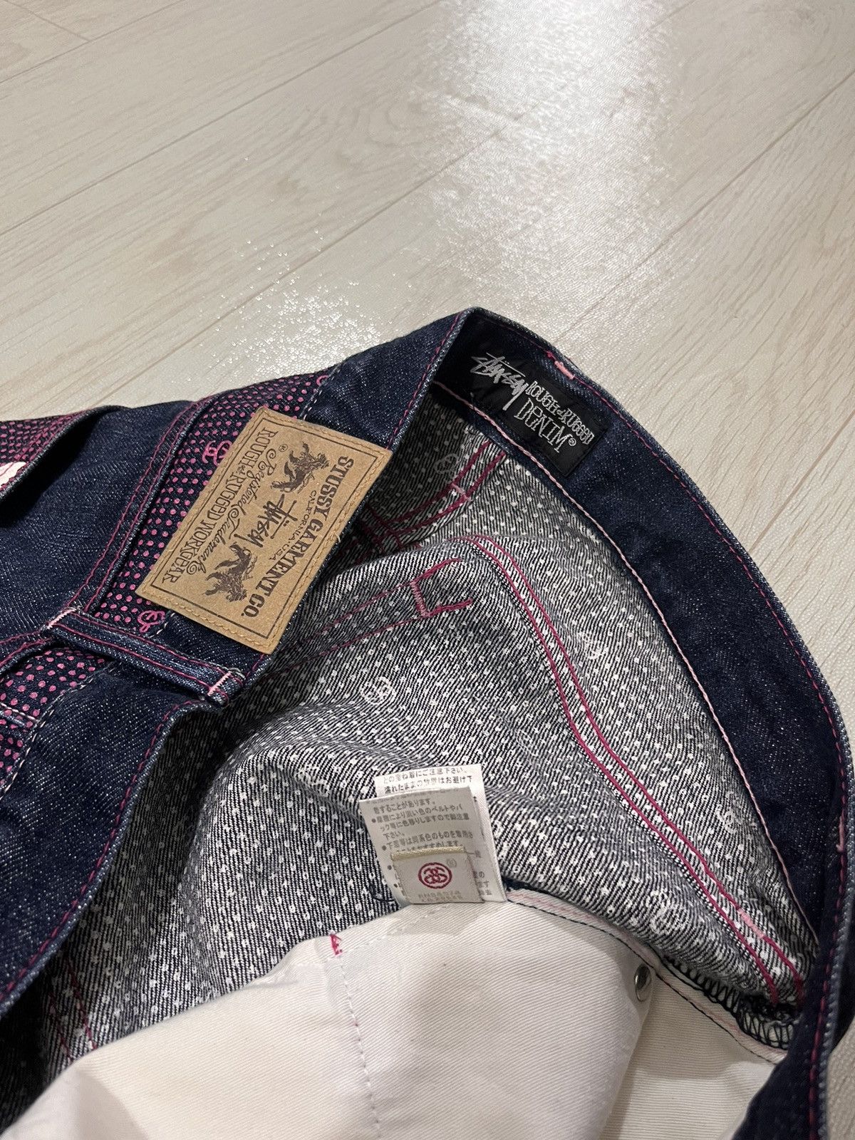 Stussy 00s Stussy jeans printed logo back pocket Size US 32 / EU 48 - 5 Thumbnail