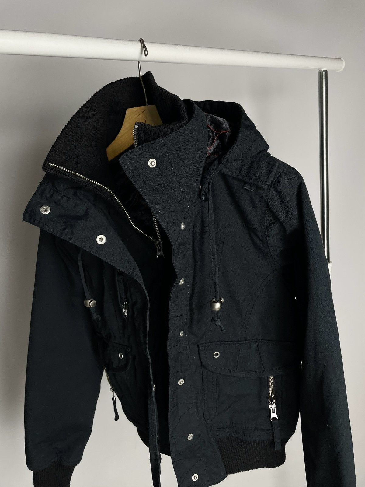 Japanese Brand Japanese Vintage Avantgarde Y2K Opium Black Bomber Jacket Size S / US 4 / IT 40 - 6 Thumbnail