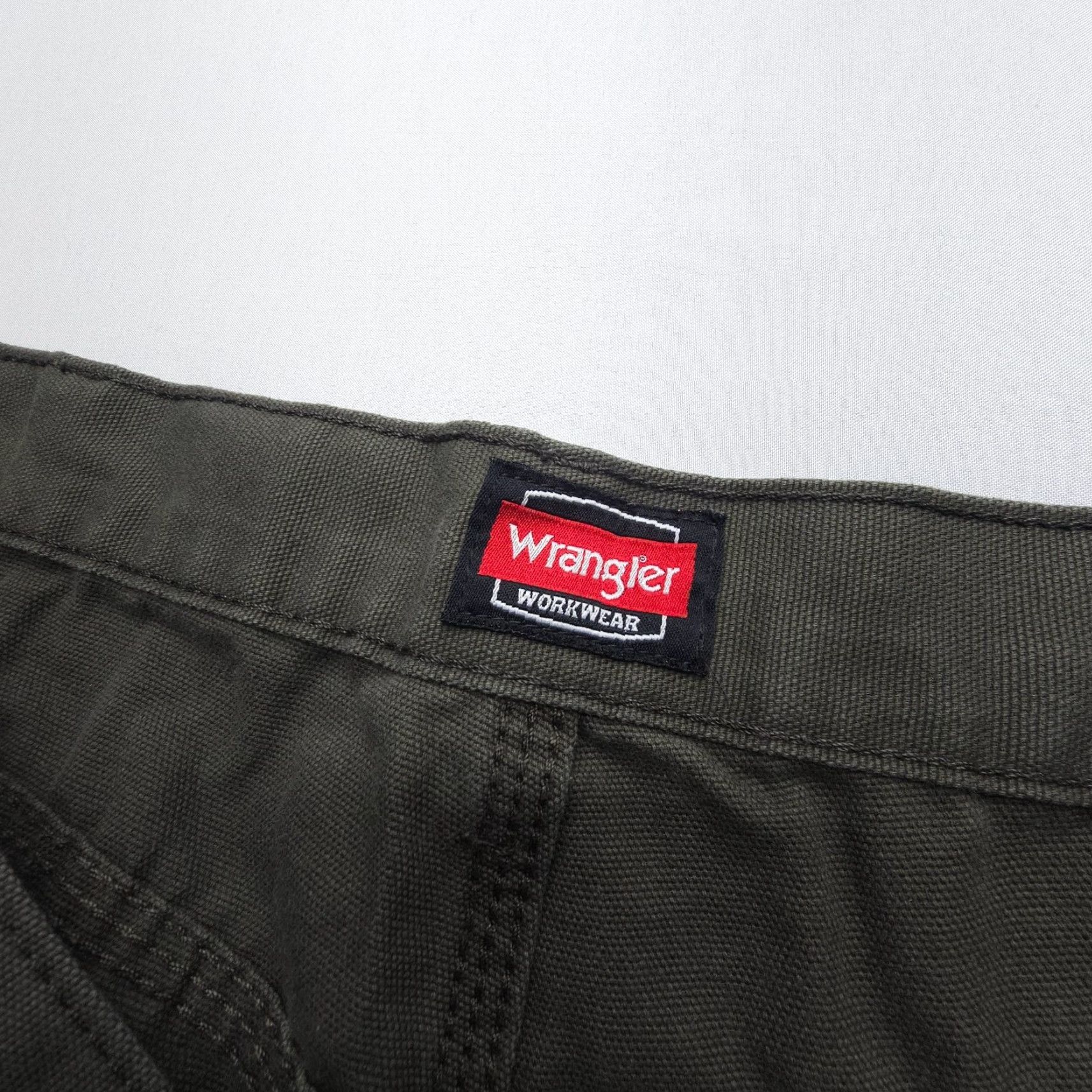 Wrangler Wrangler Pants Mens 36x34 Canvas Carpenter Green Workwear 5-Pocket Denim Style Trousers Regular Straight Size US 36 / EU 52 - 7 Thumbnail
