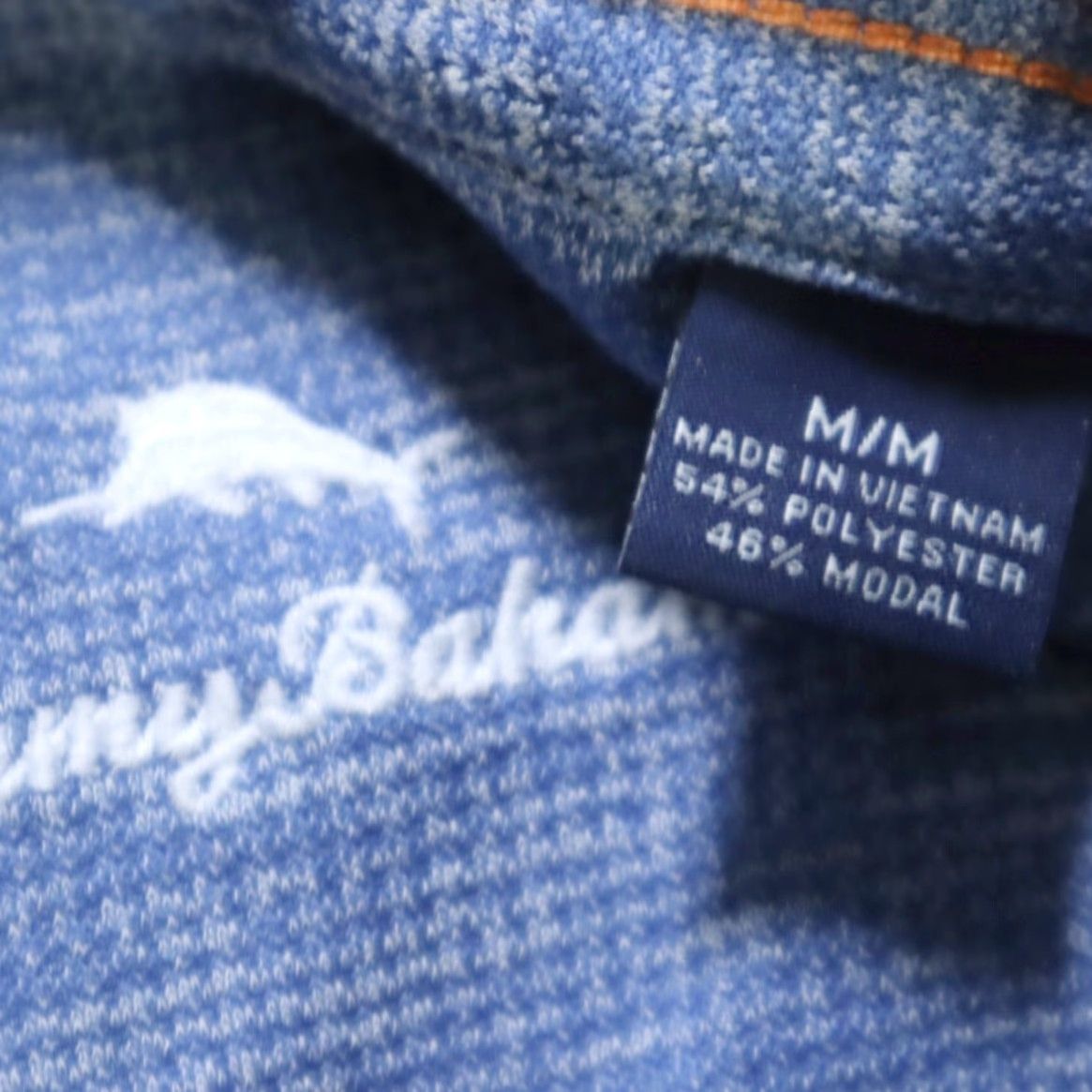 Tommy Bahama Tommy Bahama Heather Knit Modal Solid Polo Shirt Blue Men's M Size US M / EU 48-50 / 2 - 5 Thumbnail