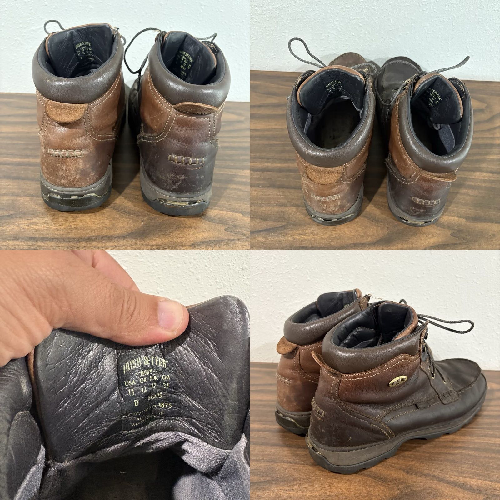 Vintage Red Wing Shoes Boots Moc Toe 13 D 3875 Brown Leather Waterproof Chukka Hunting Logo Men’s Boots Size US 13 / EU 46 - 8 Thumbnail