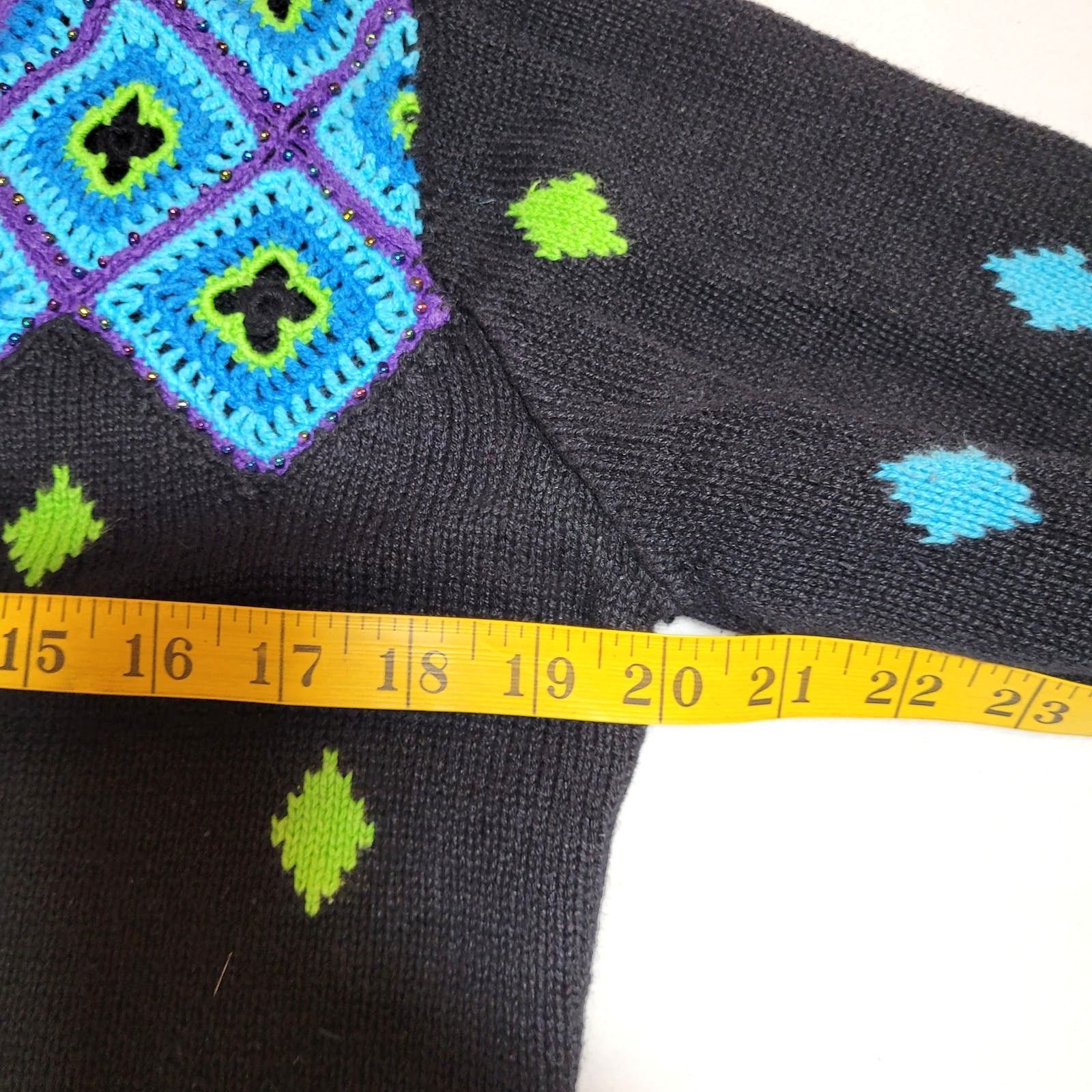 Other Storybook Knits Cardigan Sweater Women's S Crochet Black Size S / US 4 / IT 40 - 3 Thumbnail