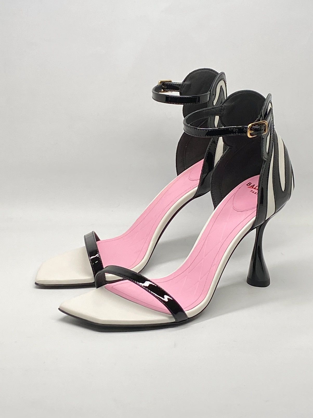Balmain Balmain Eden Colorblocked Patent Leather Sandals size 37 Size US 7 / IT 37 - 6 Thumbnail
