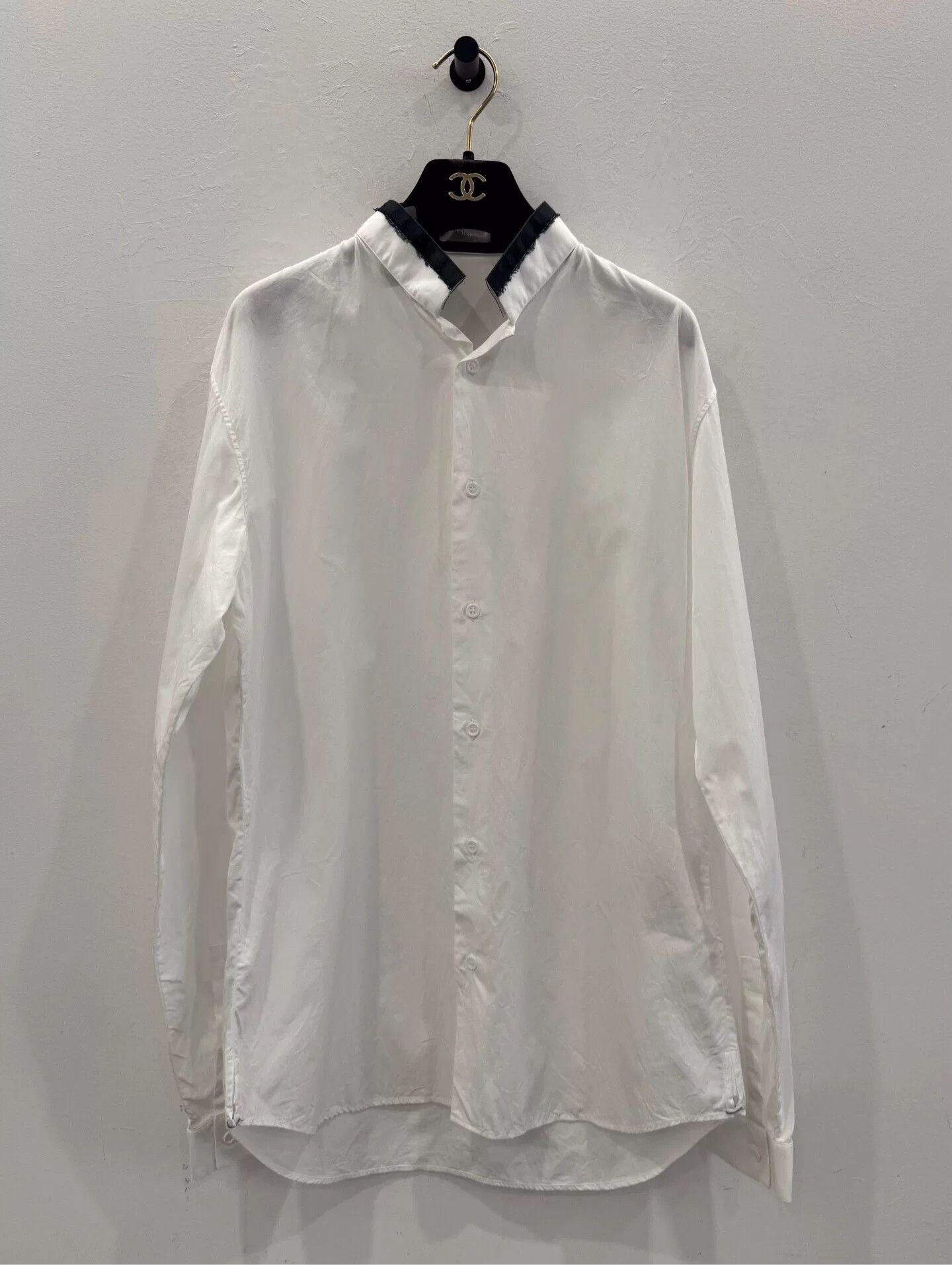 Dior Dior Homme White Splatter Collar Shirt Size US XXS / EU 40 - 1 Thumbnail