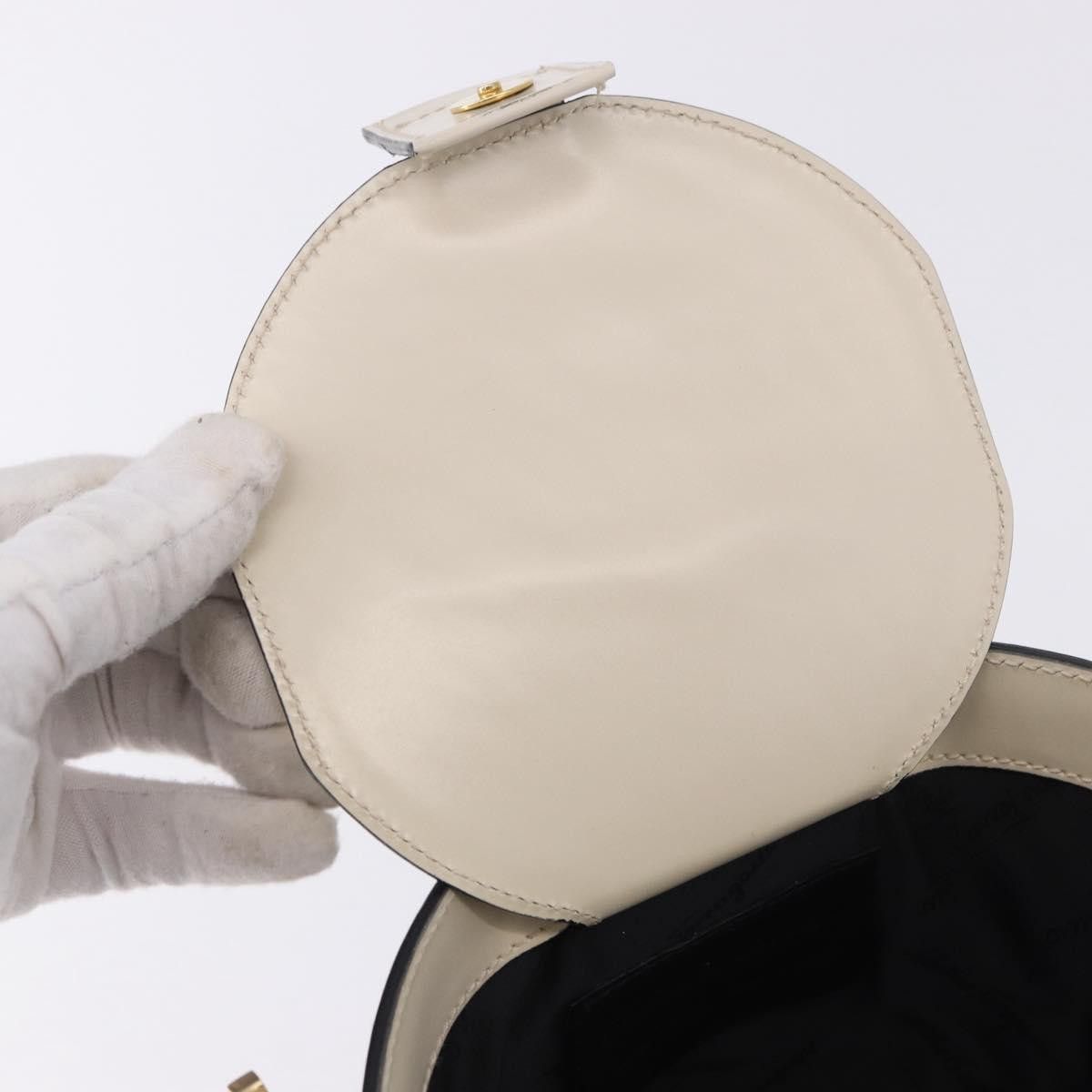 Salvatore Ferragamo Salvatore Ferragamo Gancini Shoulder Bag Leather Ivory Gold Size ONE SIZE - 10 Thumbnail