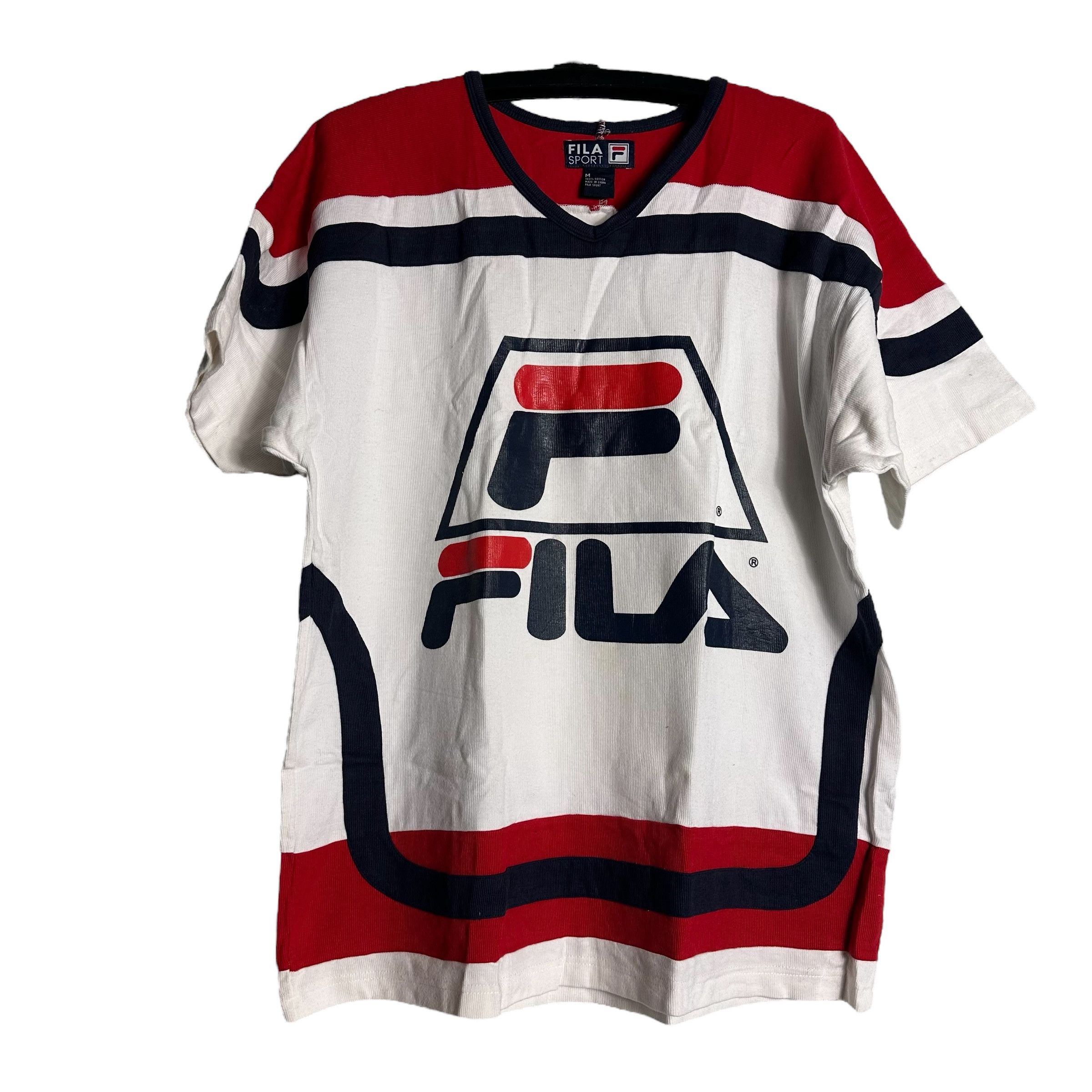Fila 🔥RARE🔥Vintage Fila Sport All Print Hockey Jersey Size US M / EU 48-50 / 2 - 1 Thumbnail