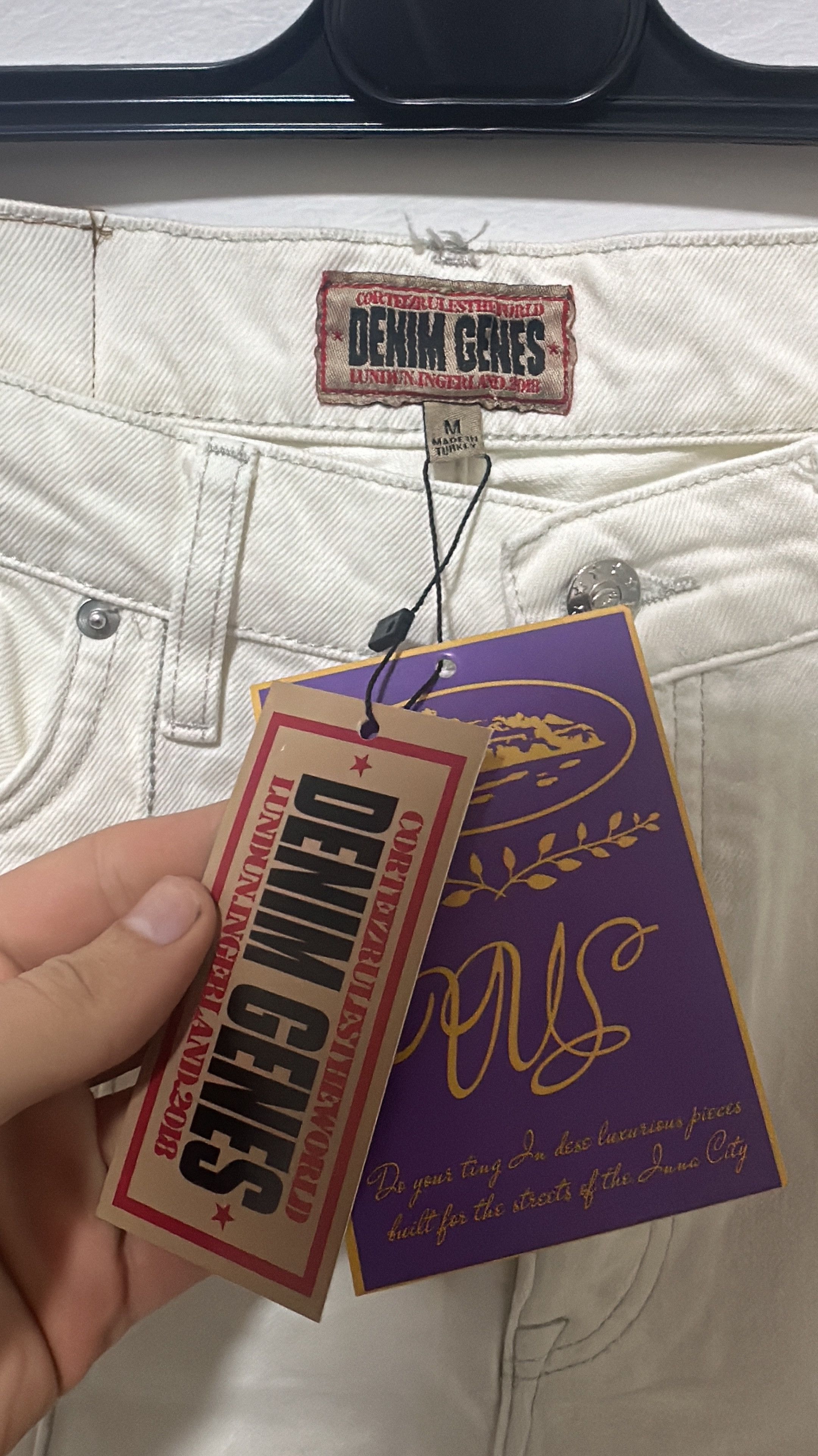 Corteiz Corteiz C-Star Stitch-Down Jeans Natural Size Medium Size US 32 / EU 48 - 6 Thumbnail