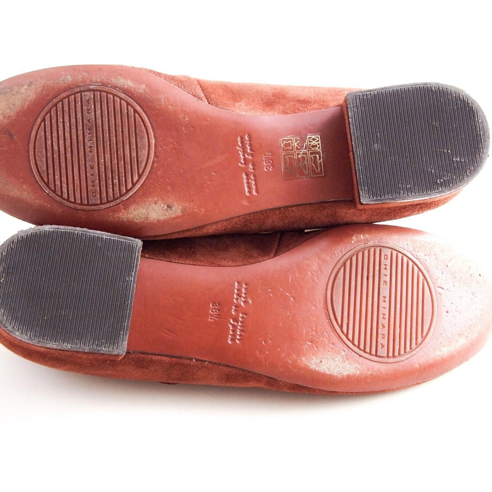 Designer Chie Mihara Mary Jane Flats Red Suede EU 38.5 US 8.5 Size US 8.5 / IT 38.5 - 7 Thumbnail