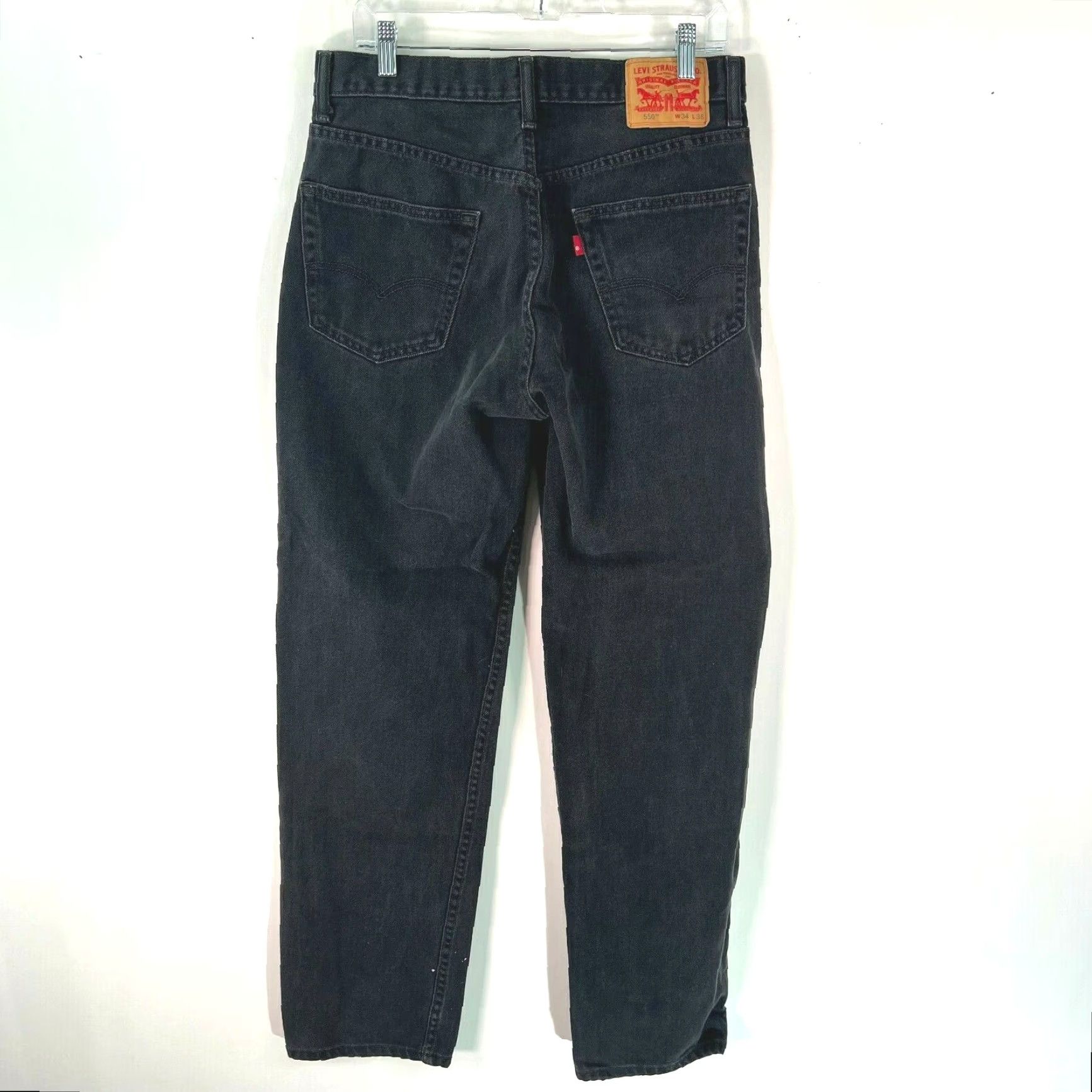 Levi's Levi's 550 Mens Flat Front Low Rise Black Denim Jeans 34X36 5-Pocket Design Size US 32 / EU 48 - 2 Thumbnail