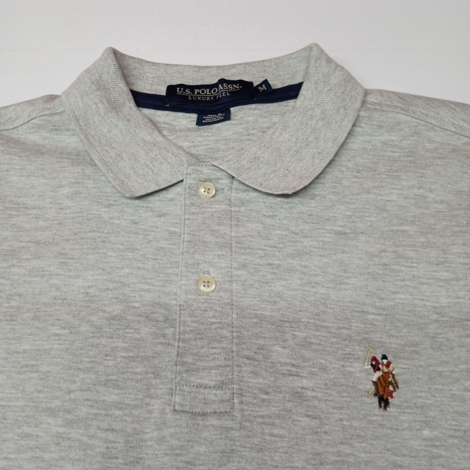 U.S. Polo Assn. U.S. Polo Assn Polo Shirt Gray Men's Size M Luxury Feel Size US M / EU 48-50 / 2 - 2 Thumbnail