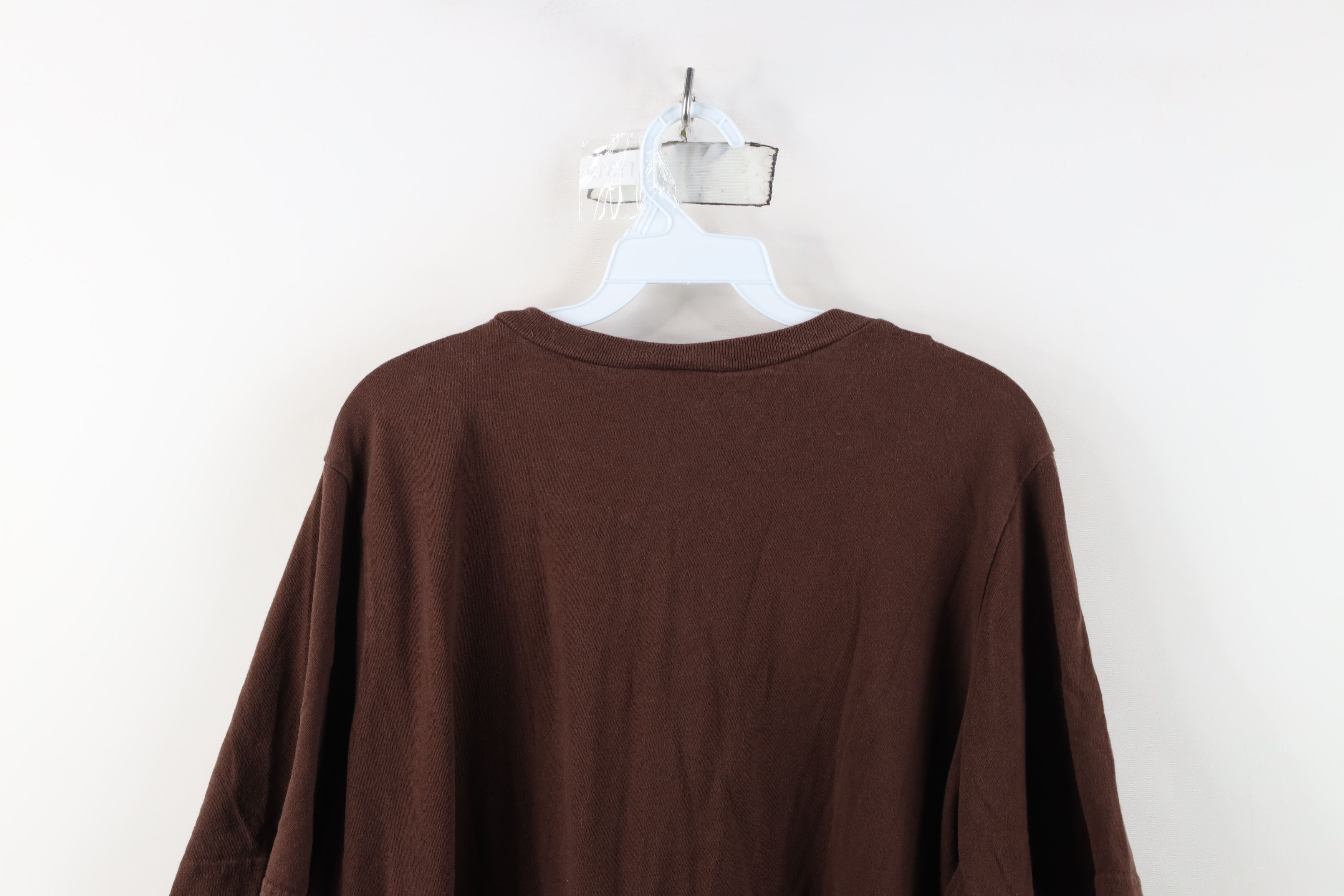 Vintage Vintage 90s Streetwear Boxy Fit Short Sleeve T-Shirt Brown Size US XL / EU 56 / 4 - 8 Thumbnail