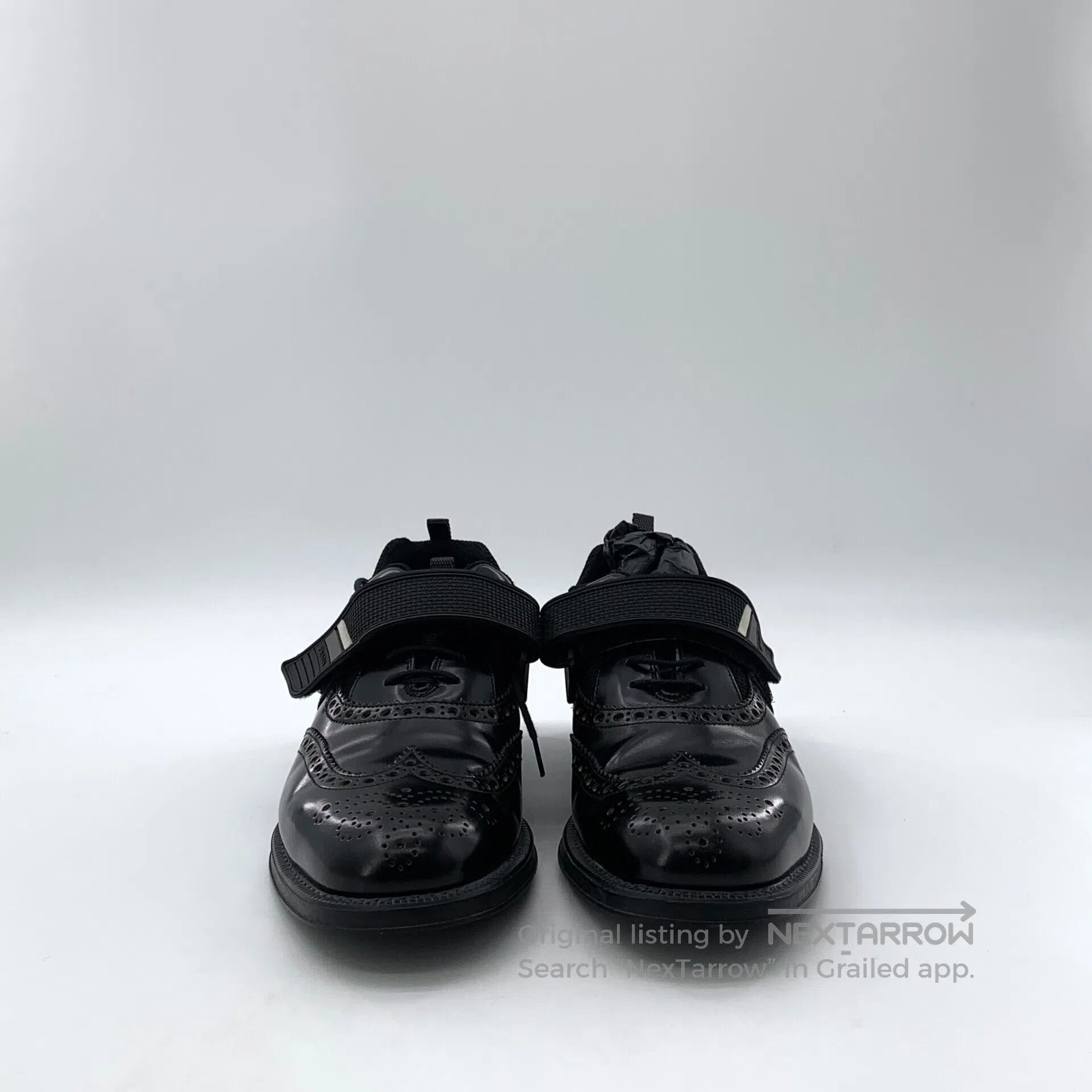 Prada Prada Black Baroque carved laced magic patch flat leather Size US 6.5 / EU 39-40 - 3 Thumbnail