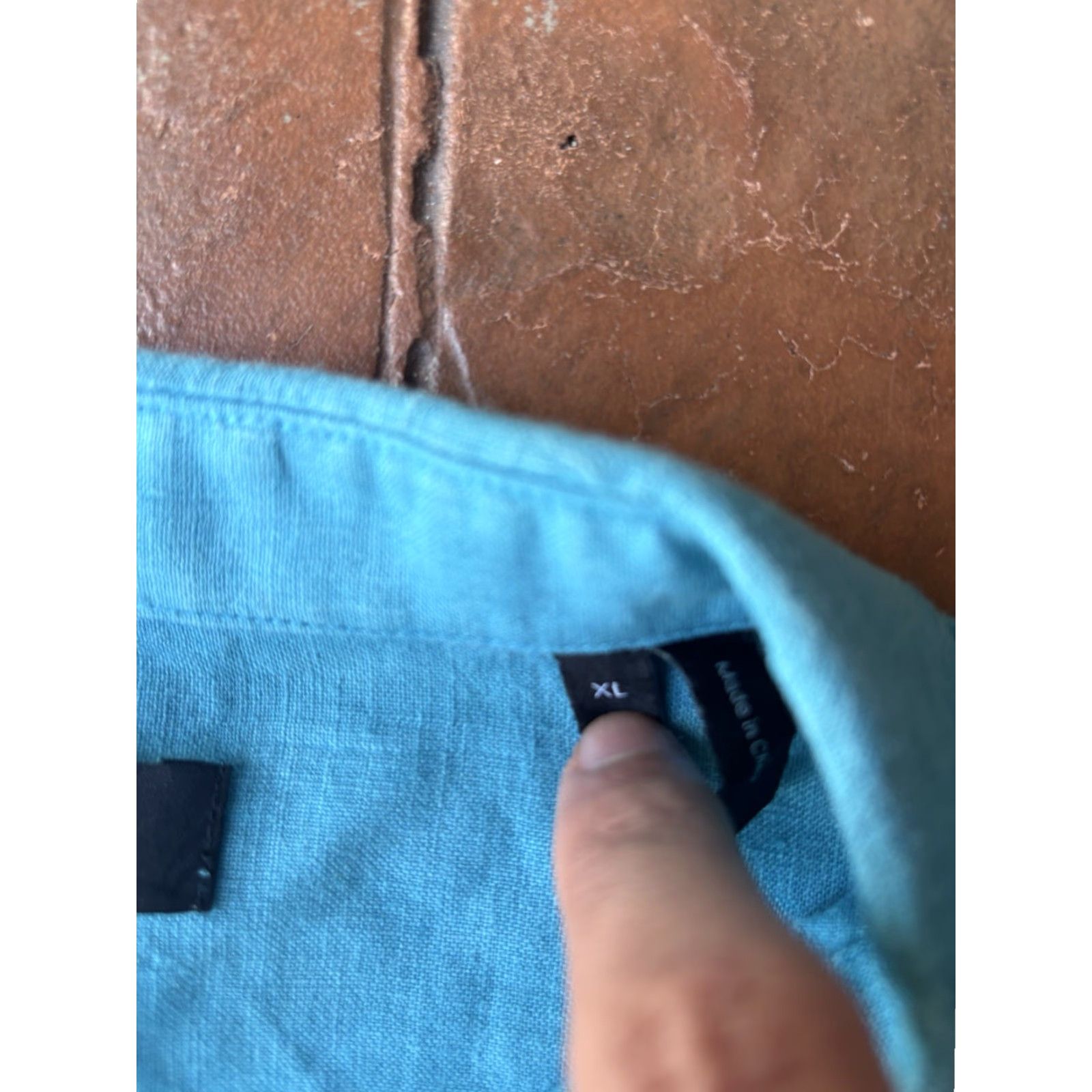 Theory Theory Button-Down Shirt Men’s XL 100% Linen Blue Regular size fits Mens Shirt Size US XL / EU 56 / 4 - 4 Thumbnail