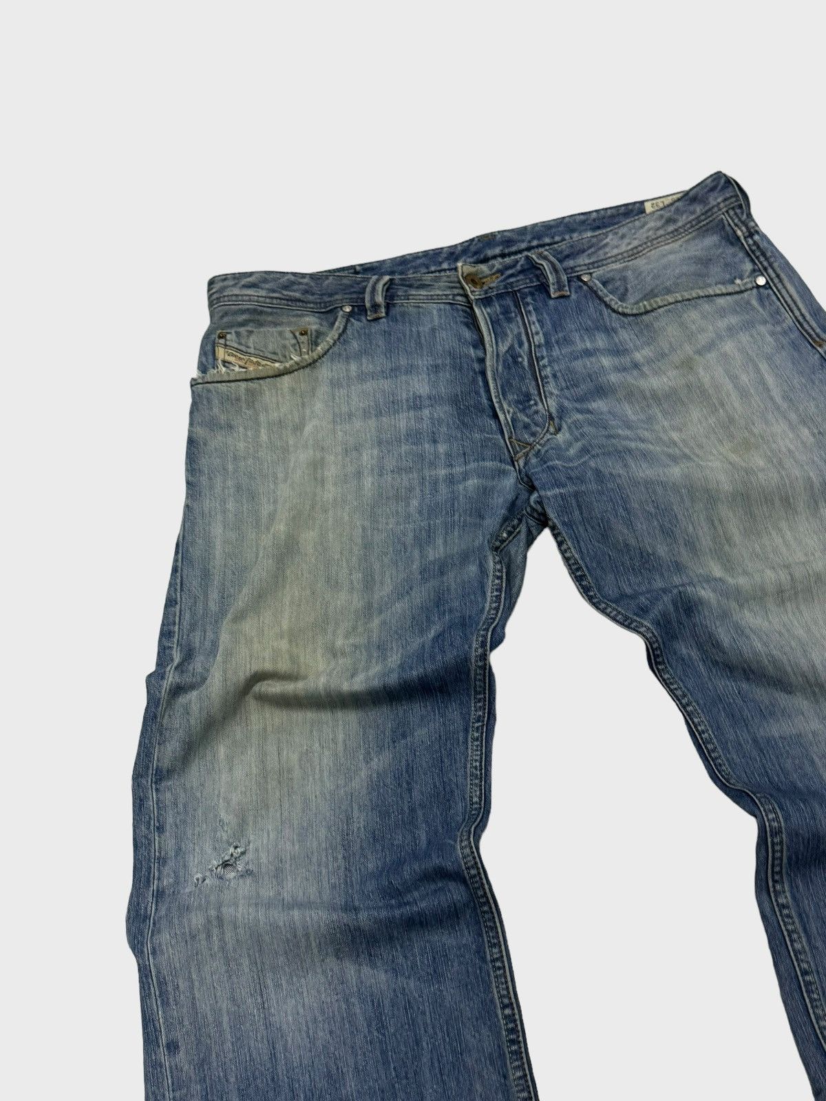 Japanese Brand × Vintage Vintage Distressed Diesel Industry Thrashed Jeans Size US 36 / EU 52 - 4 Thumbnail