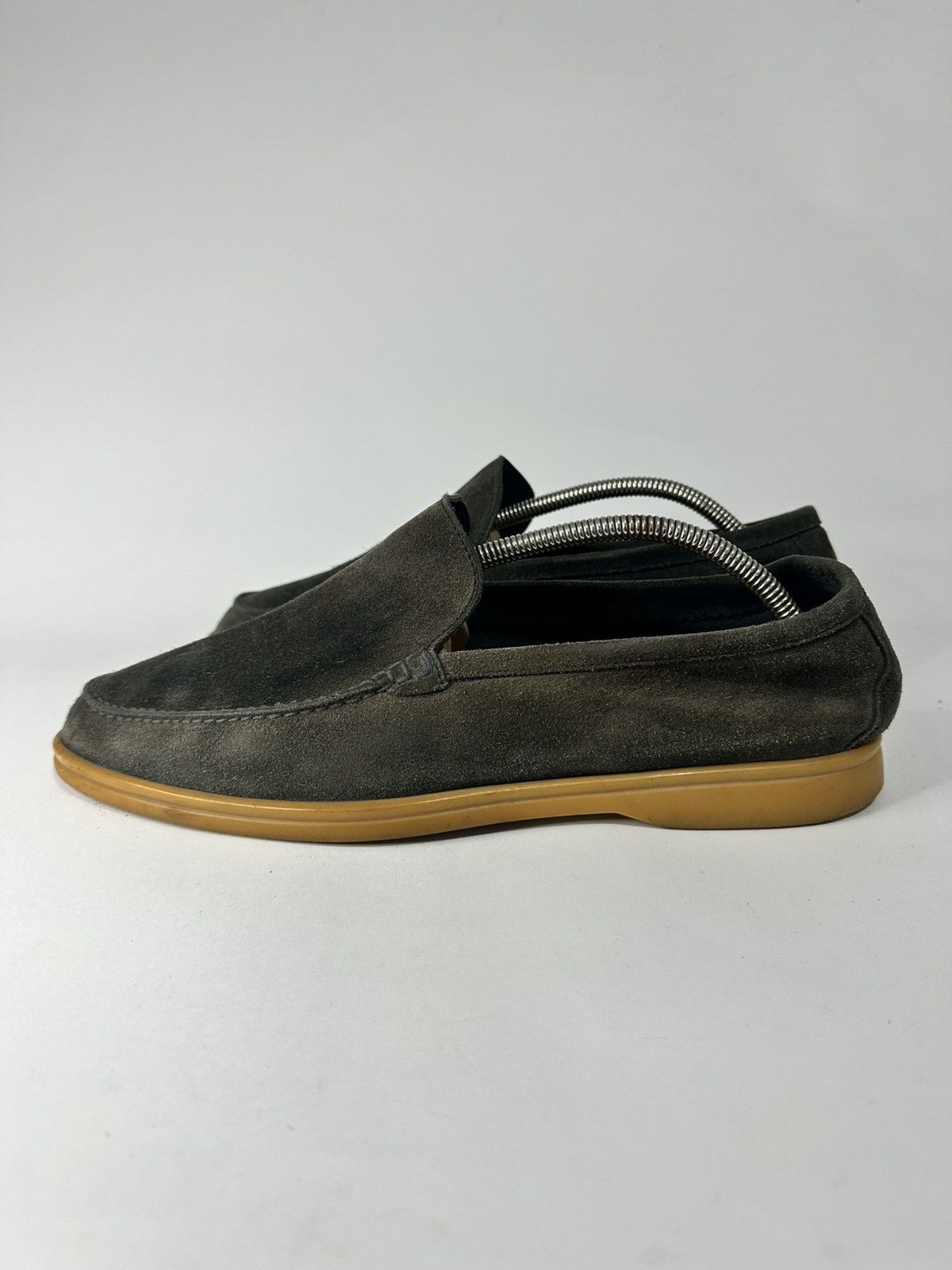 Loro Piana Blue Suede Summer Walk Slip On Loafers Size 44 EU display picture 1